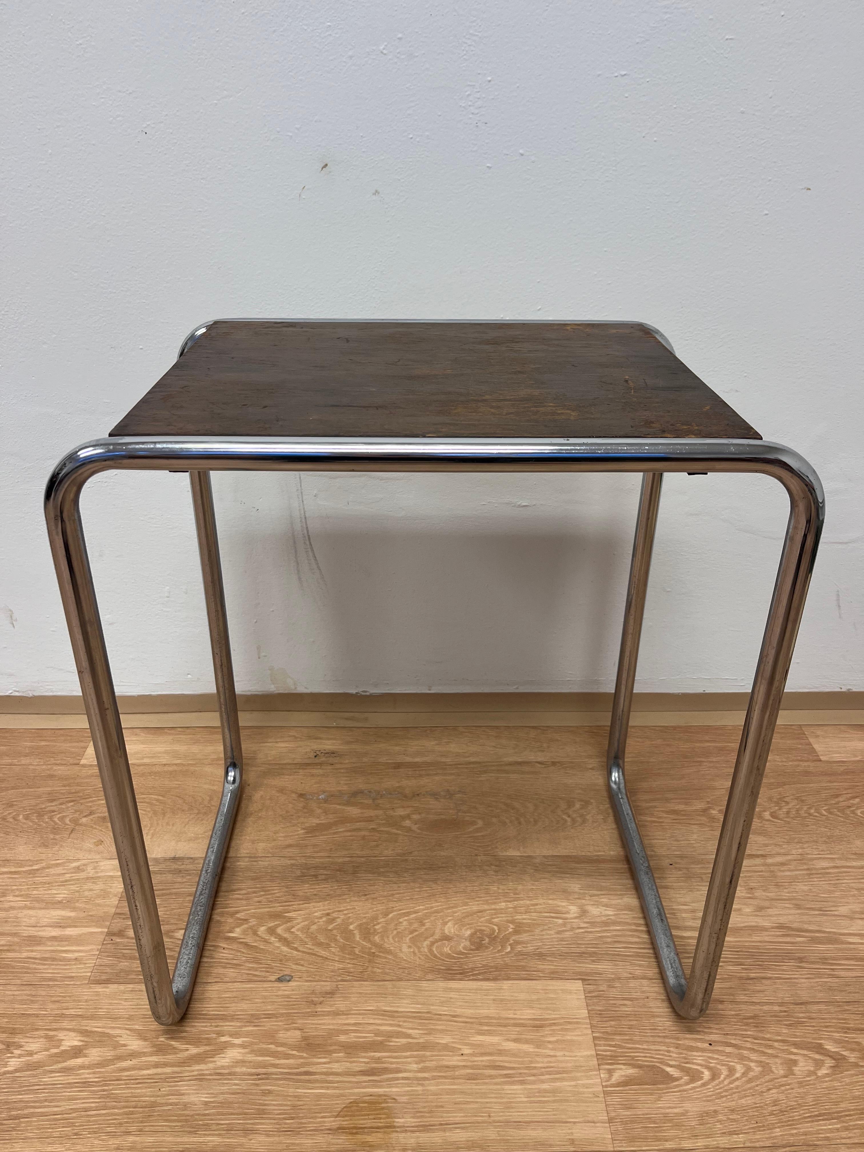 Chrome Rare Bauhaus chrome Nesting Table B9, Marcel Breuer-1930s For Sale