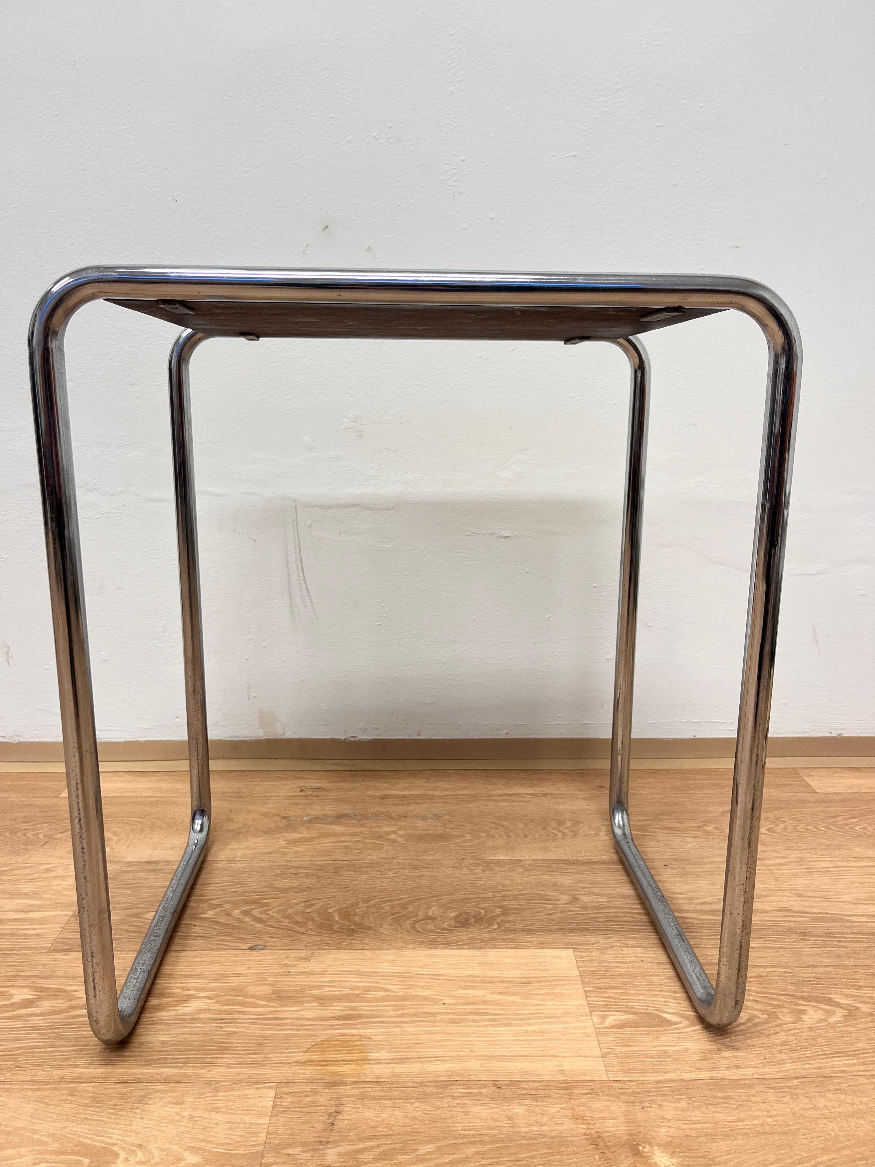 Rare Bauhaus chrome Nesting Table B9, Marcel Breuer-1930s For Sale 2