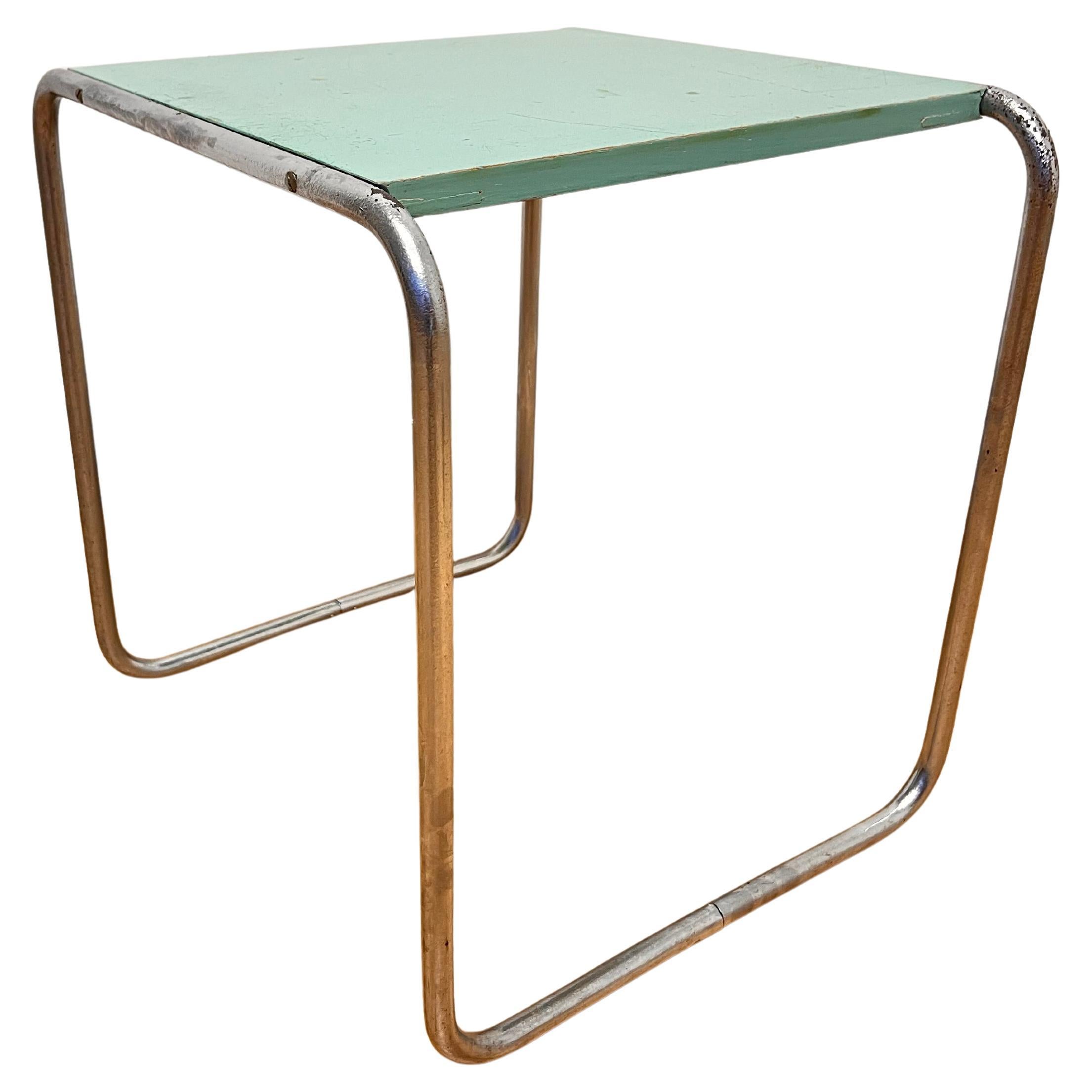 Rare Bauhaus chrome Nesting Table B9, Marcel Breuer-1930s en venta