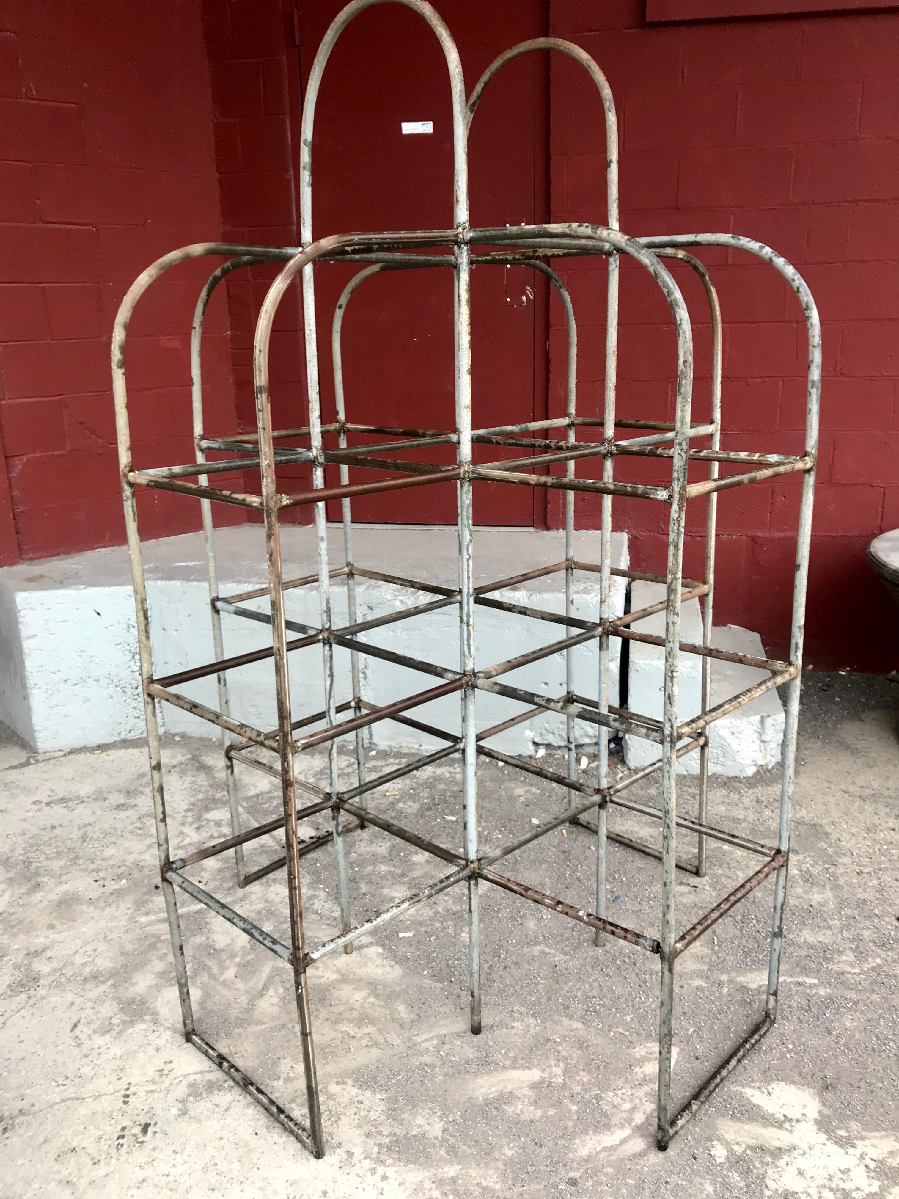 Rare Bauhaus Design, Industrial Playground Monkey Bars Garden Sculpture In Distressed Condition In Buffalo, NY
