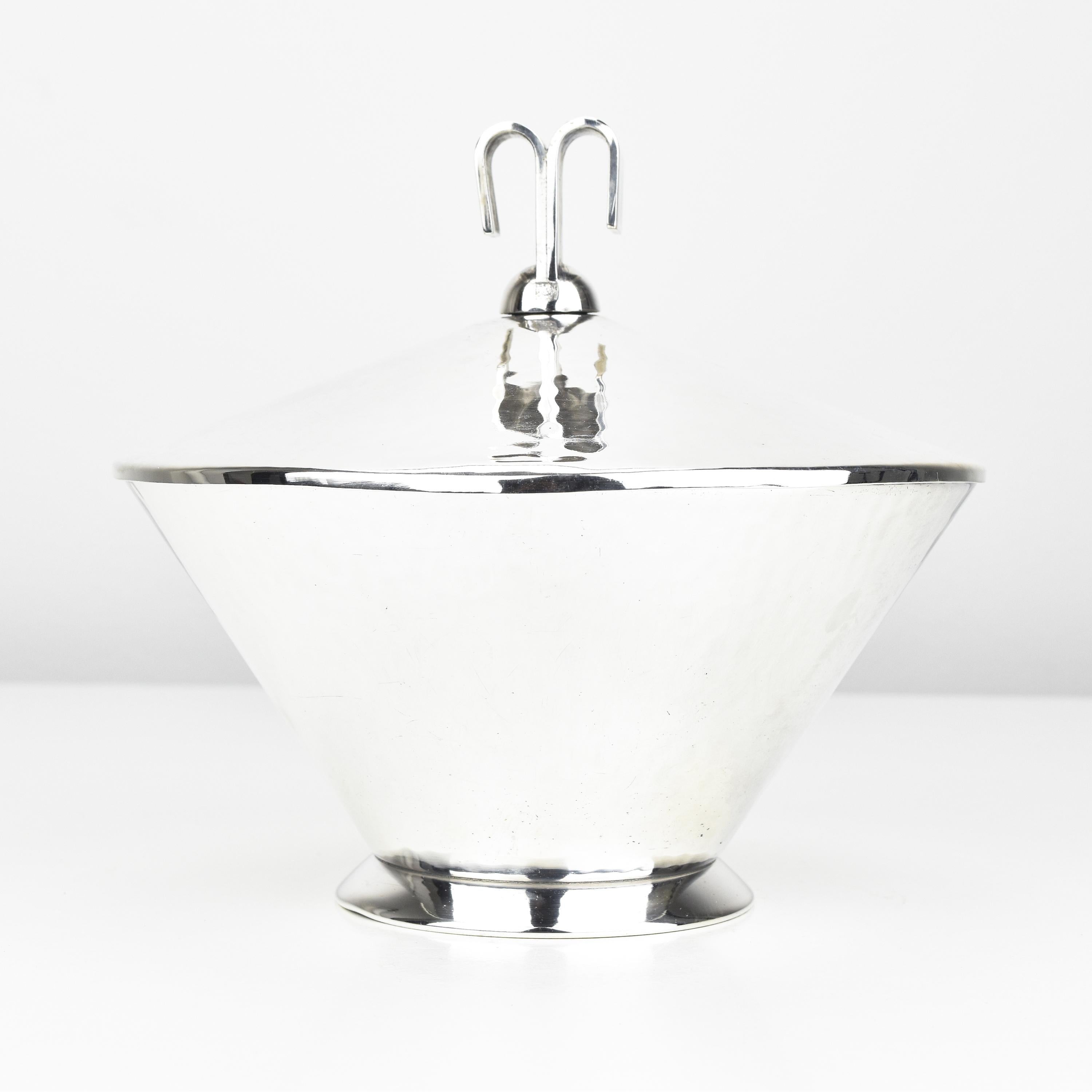 Fatto a mano Rara scatola Art Deco dell'epoca Bauhaus di WMF Ikora Design Breuhaus de Groot in vendita