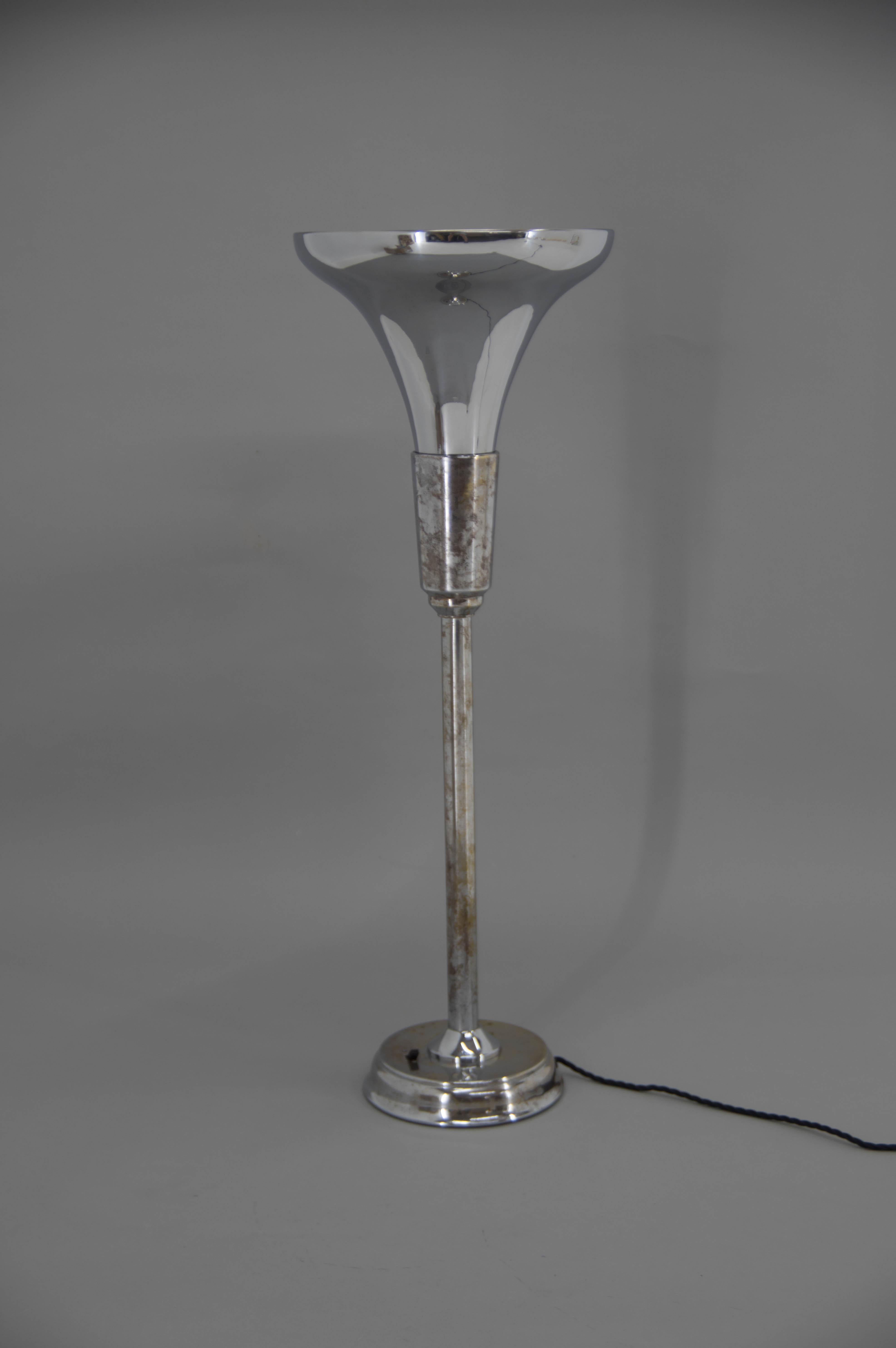 Czech Rare Bauhaus Floor or Table Lamp The Luminator, 1920s For Sale
