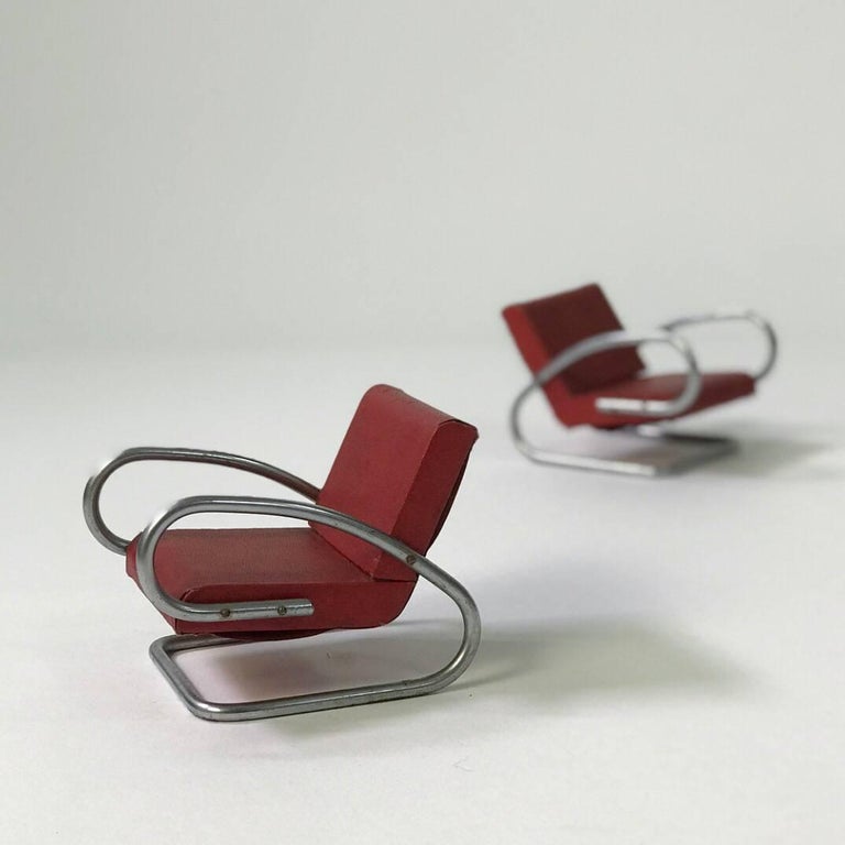 Rare Bauhaus Lounge Set Salesman Sample Furnitures from the 1930s at