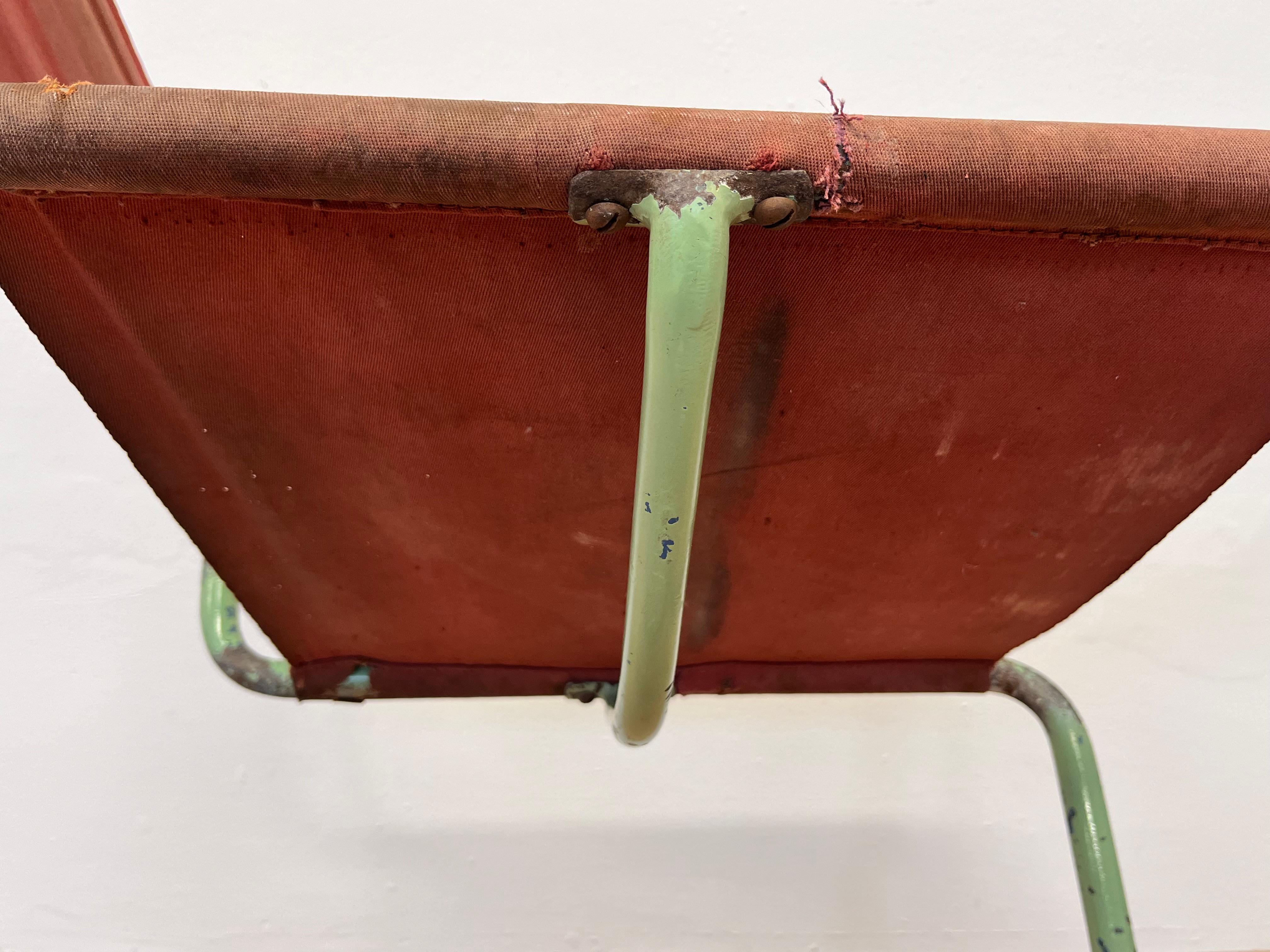 Rare Bauhaus Mart Stam tubular chair by Thonet / original green colour!! For Sale 1