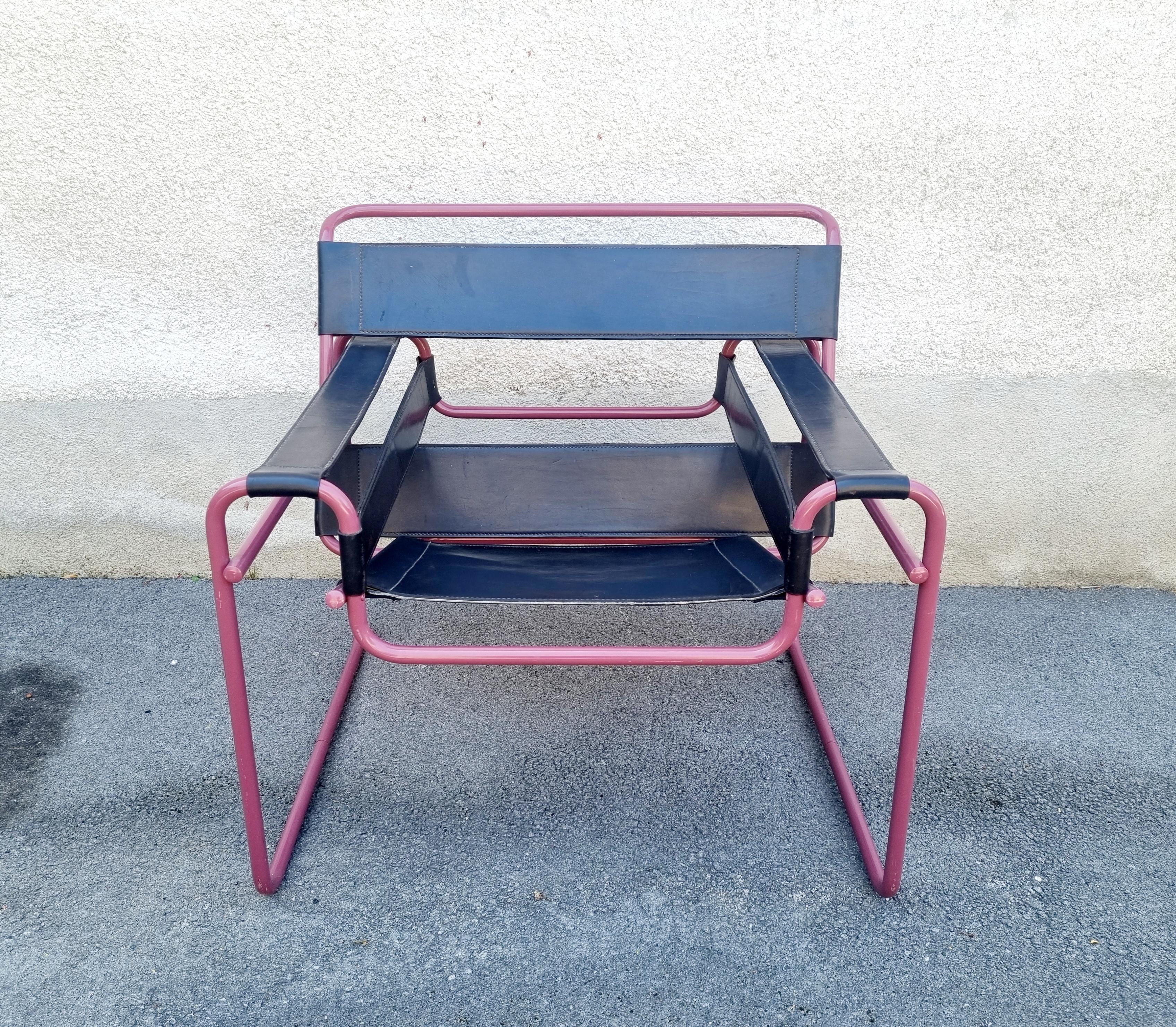 Raro Modelo Bauhaus de  Silla Wassily B3 de Marcel Breuer, Italia años 70 4