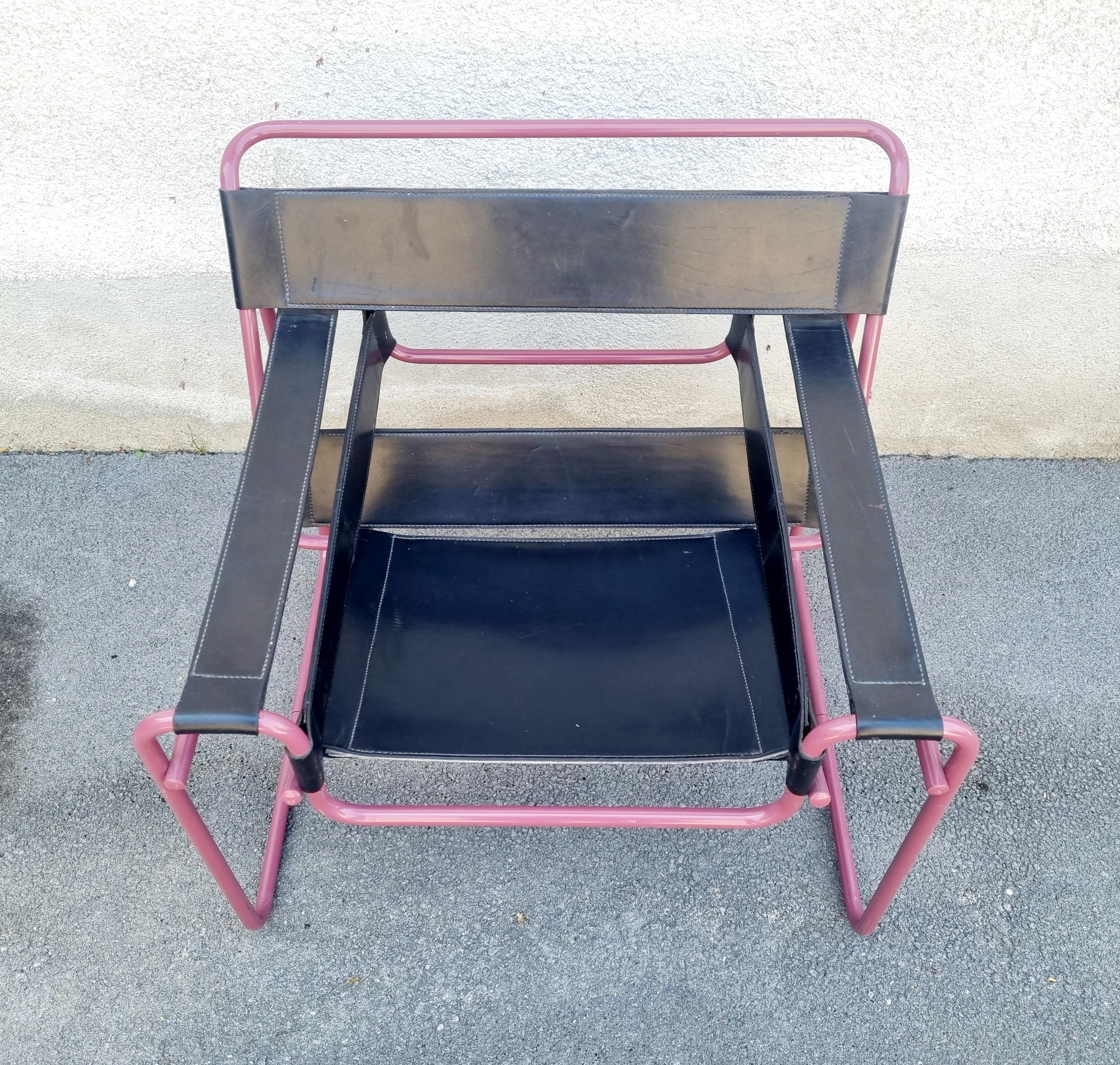 Raro Modelo Bauhaus de  Silla Wassily B3 de Marcel Breuer, Italia años 70 5
