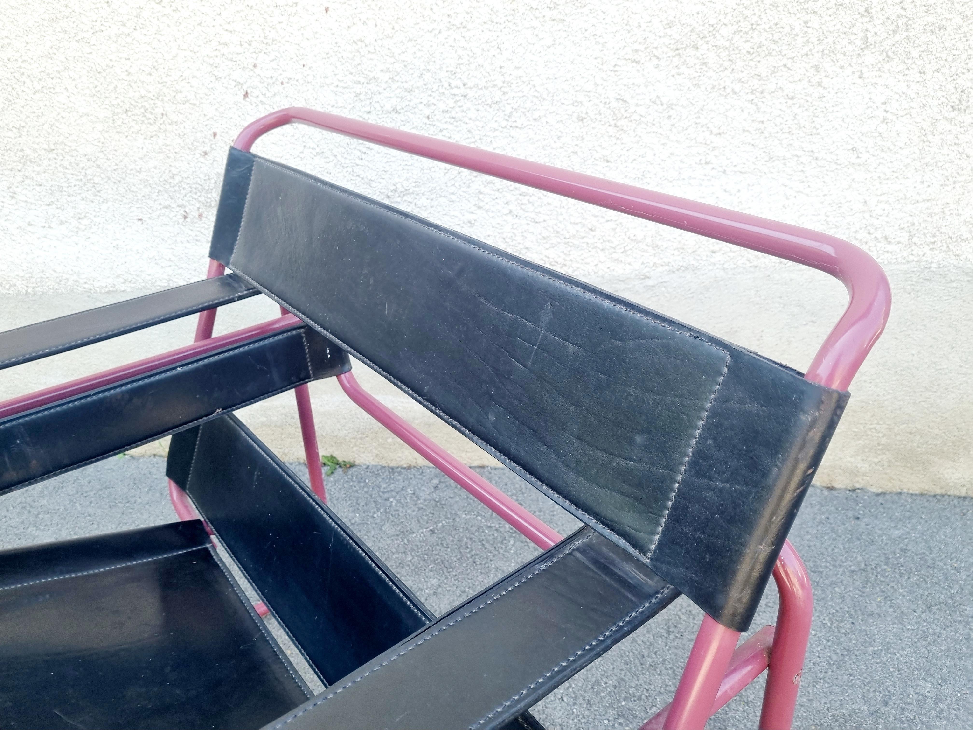 Raro Modelo Bauhaus de  Silla Wassily B3 de Marcel Breuer, Italia años 70 Italiano