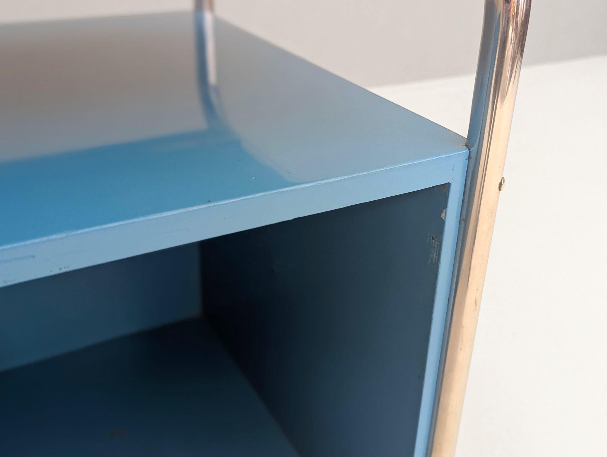 Rare table de nuit Bauhaus par J. Fenyves pour Thonet, Model B 107, circa 1930 en vente 7
