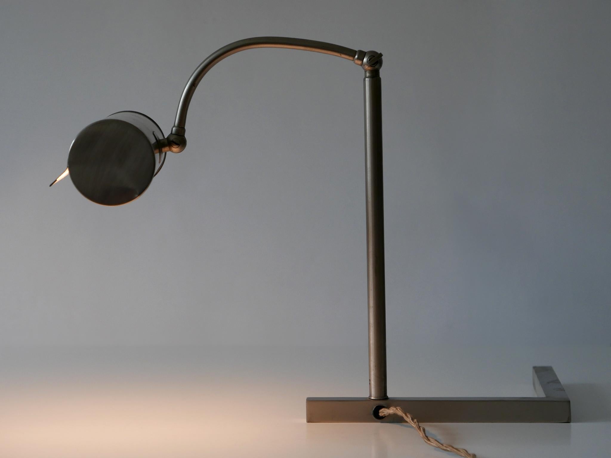 Plated Rare Bauhaus Table Lamp by Jacobus Johannes Pieter Oud for W. H. Gispen 1920s