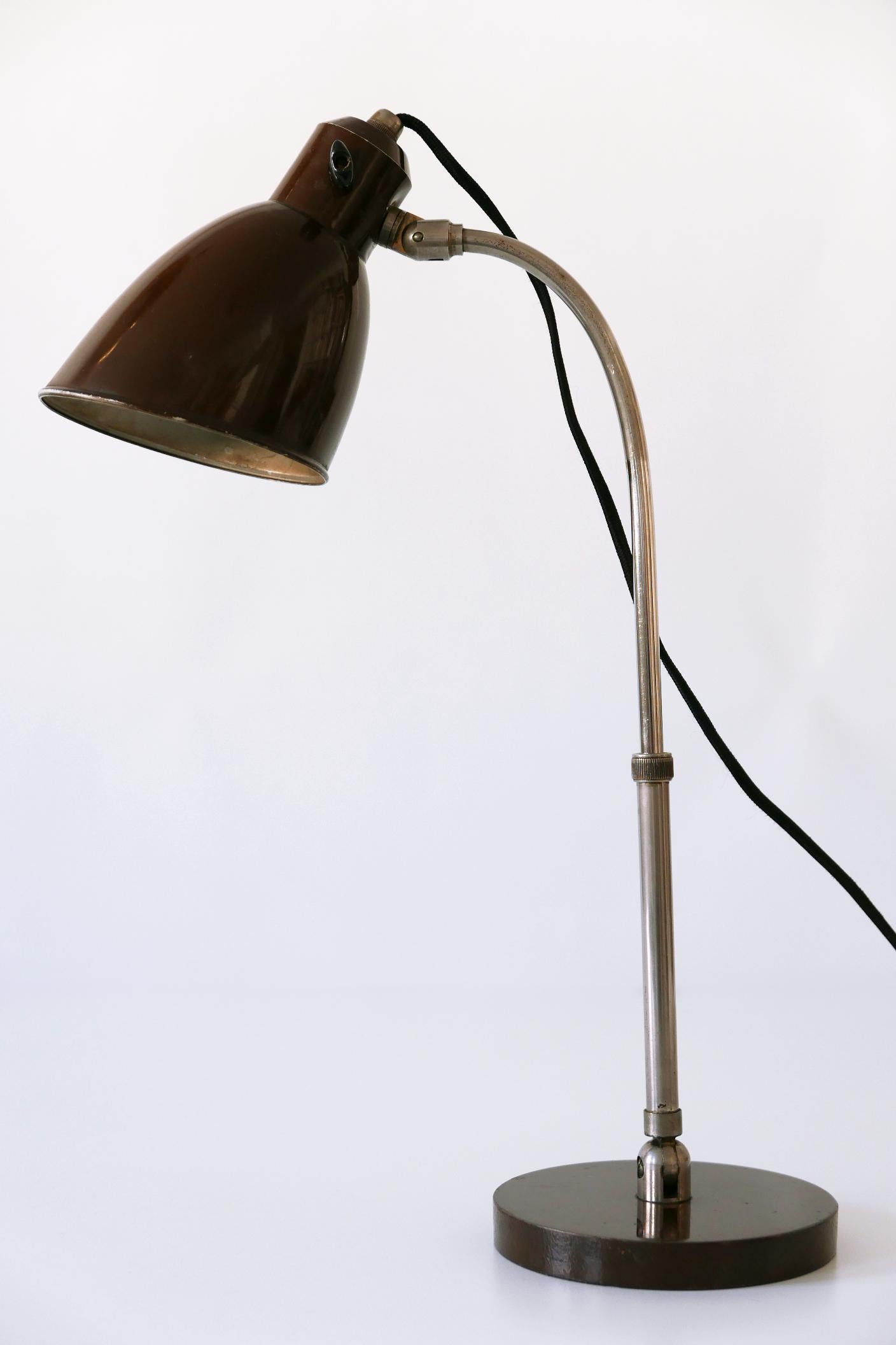Rare Bauhaus Table Lamp 'Piccolo' by Christian Dell for Bünte & Remmler, 1930s For Sale 4
