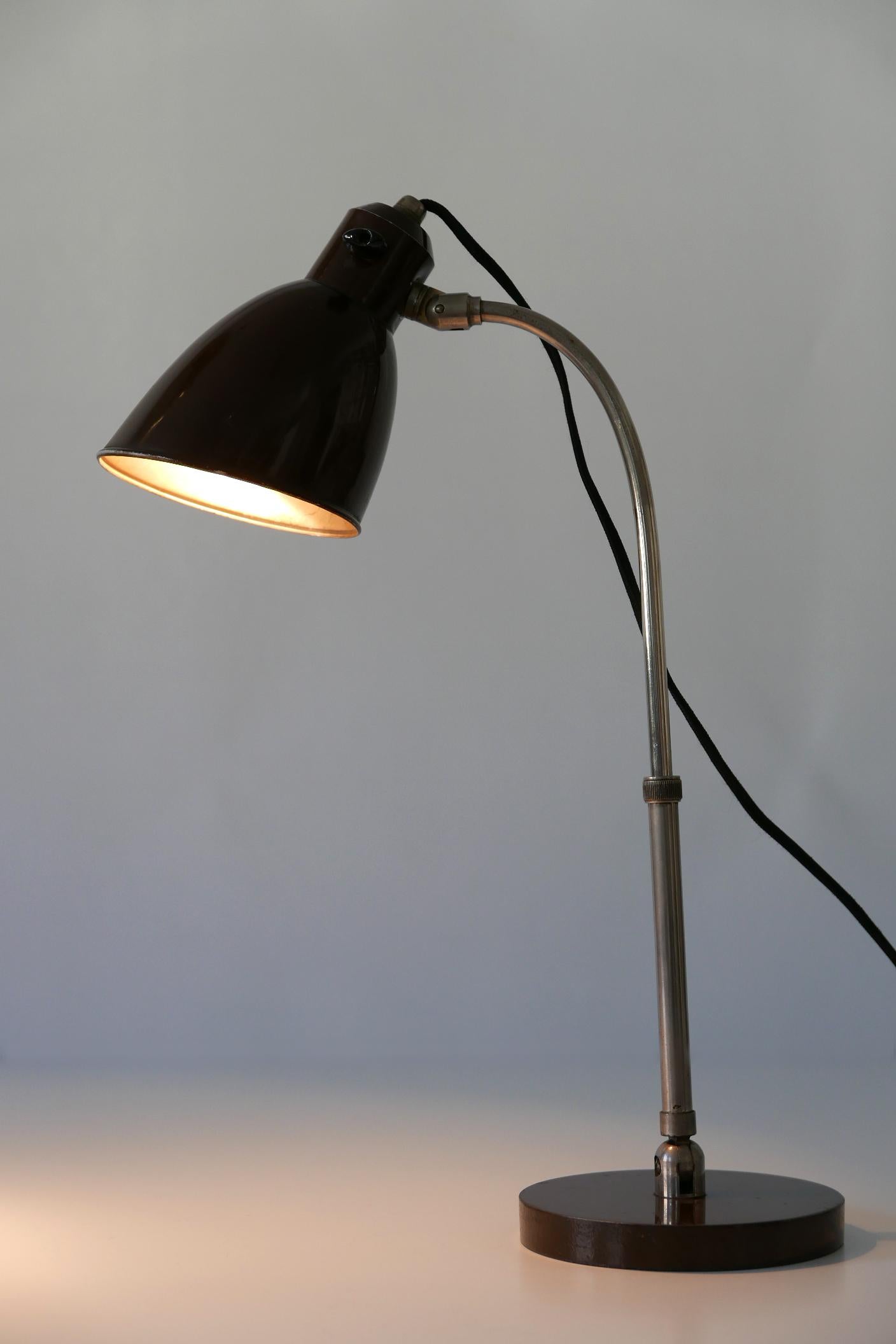 Rare Bauhaus Table Lamp 'Piccolo' by Christian Dell for Bünte & Remmler, 1930s For Sale 5