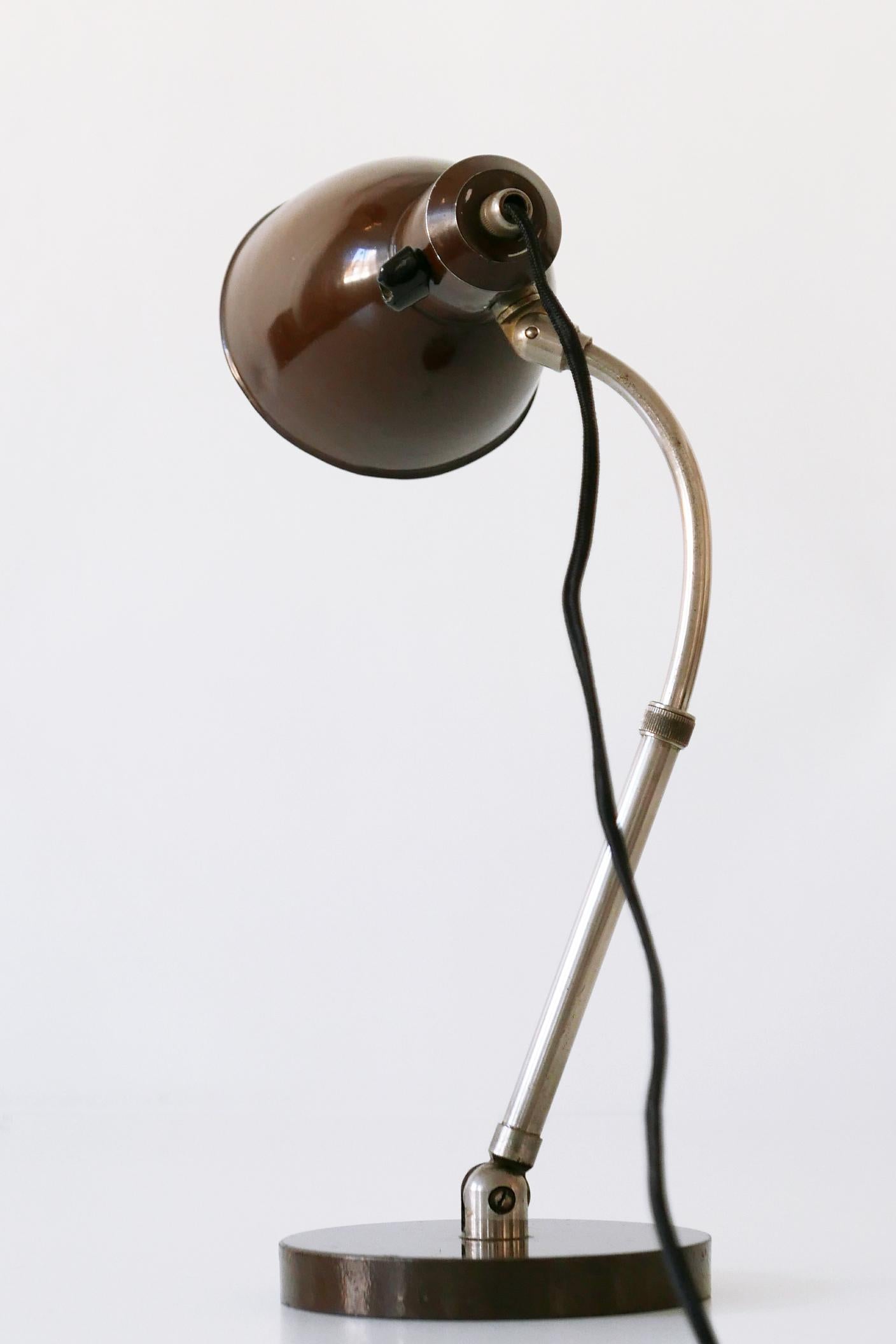 Rare Bauhaus Table Lamp 'Piccolo' by Christian Dell for Bünte & Remmler, 1930s For Sale 6