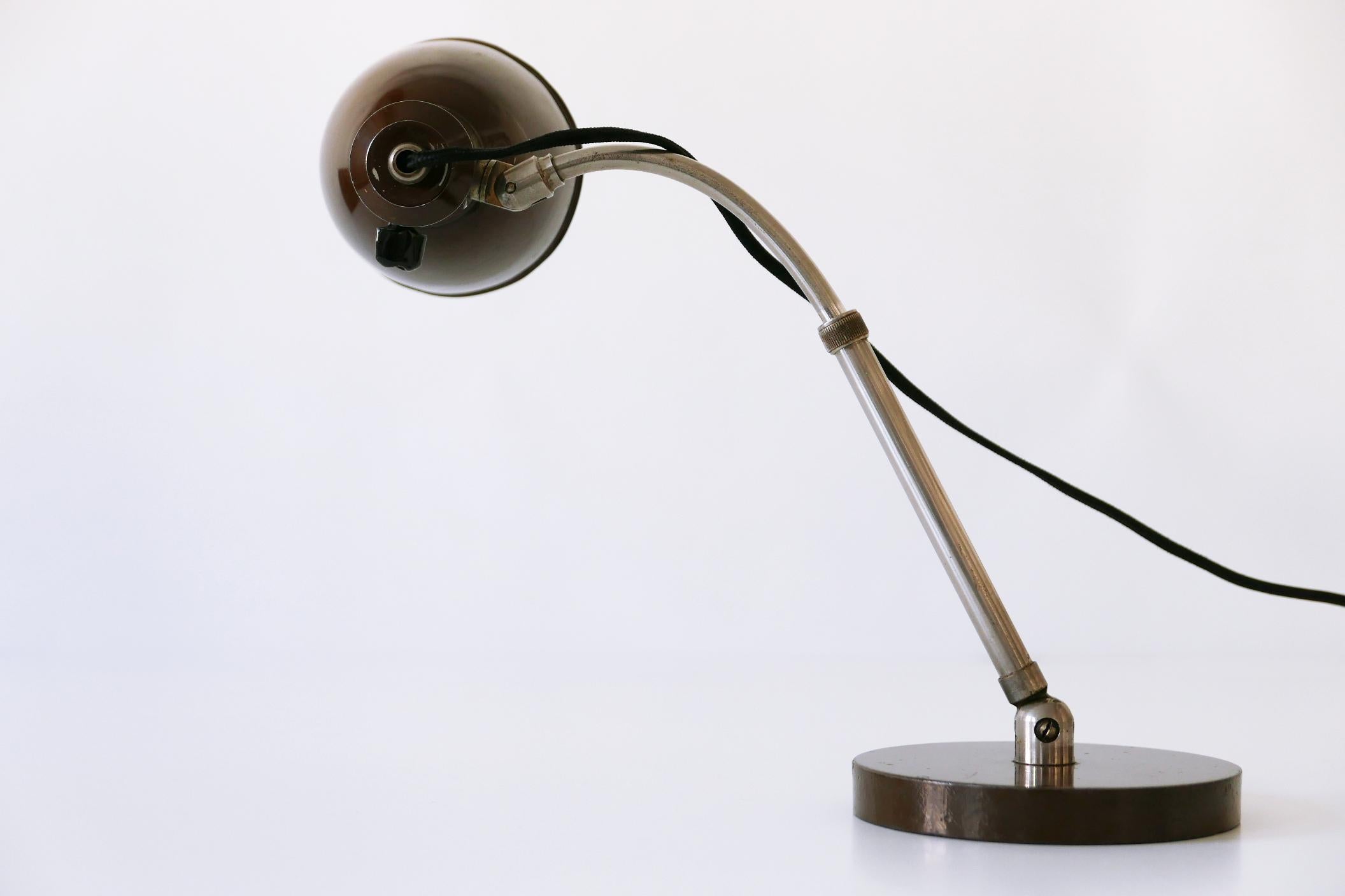 Rare Bauhaus Table Lamp 'Piccolo' by Christian Dell for Bünte & Remmler, 1930s For Sale 7