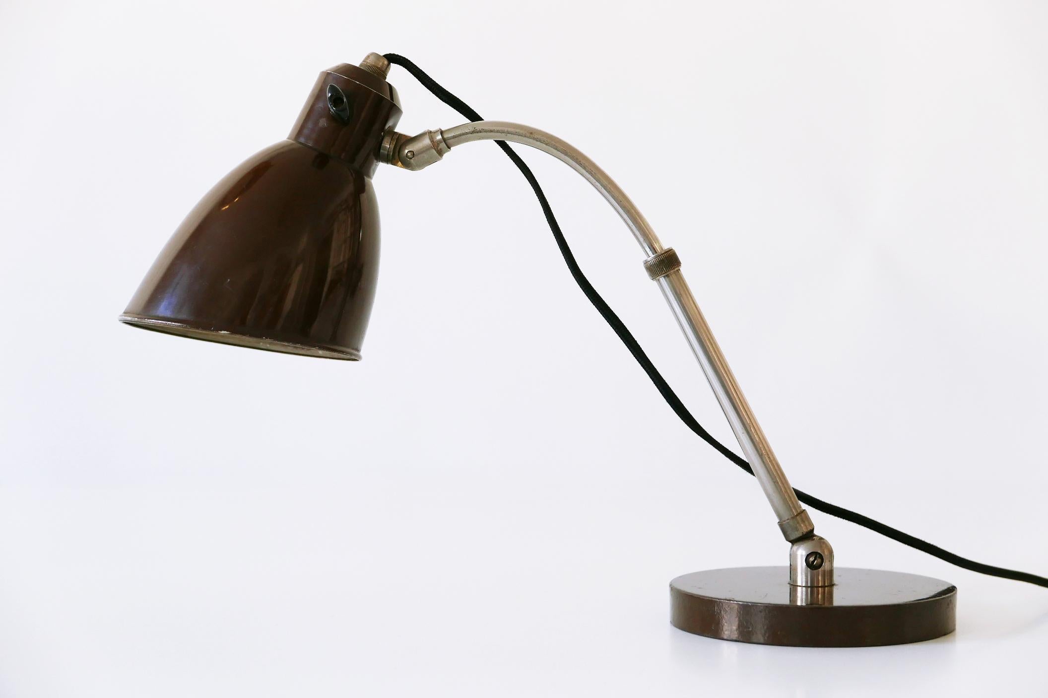 Rare Bauhaus Table Lamp 'Piccolo' by Christian Dell for Bünte & Remmler, 1930s For Sale 8