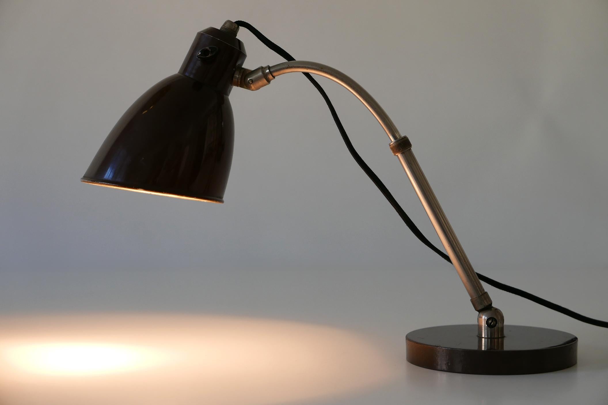 Rare Bauhaus Table Lamp 'Piccolo' by Christian Dell for Bünte & Remmler, 1930s For Sale 9