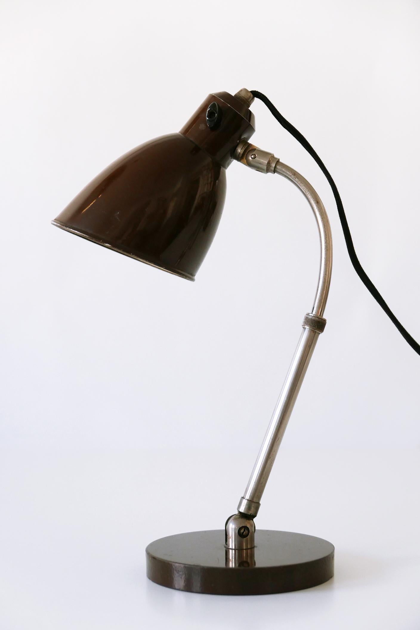 Rare Bauhaus Table Lamp 'Piccolo' by Christian Dell for Bünte & Remmler, 1930s For Sale 10