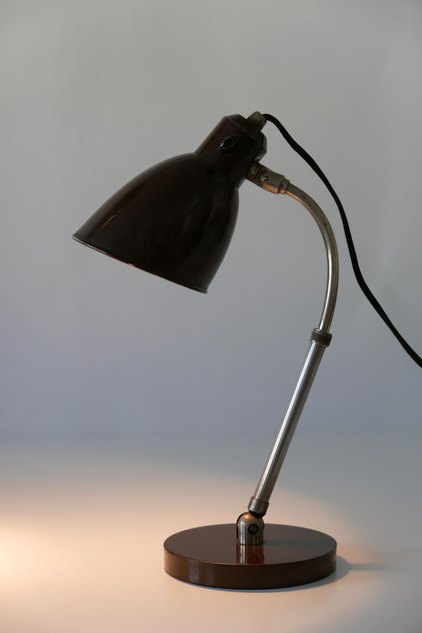 Rare Bauhaus Table Lamp 'Piccolo' by Christian Dell for Bünte & Remmler, 1930s For Sale 11