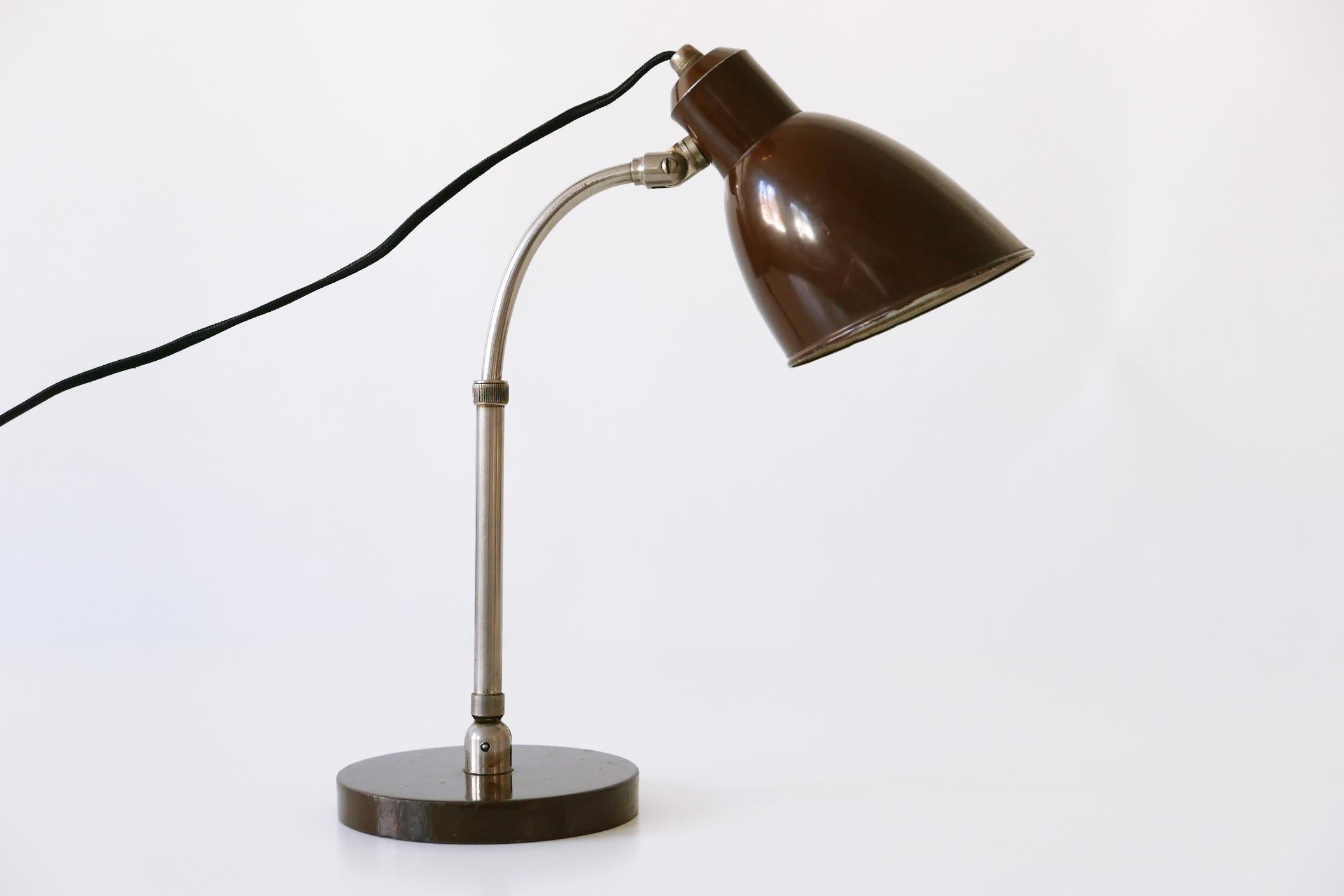 German Rare Bauhaus Table Lamp 'Piccolo' by Christian Dell for Bünte & Remmler, 1930s For Sale