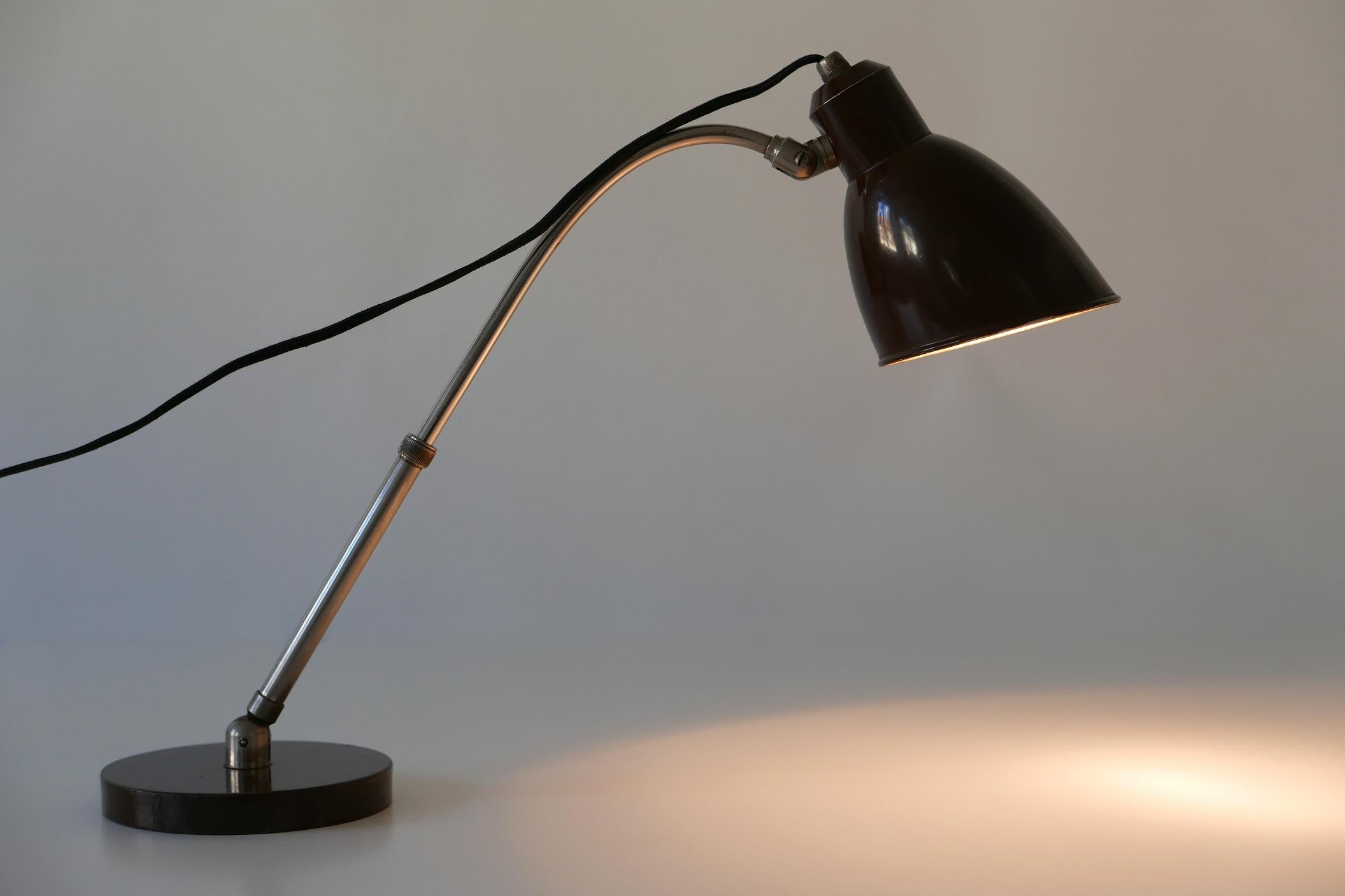 Mid-20th Century Rare Bauhaus Table Lamp 'Piccolo' by Christian Dell for Bünte & Remmler, 1930s For Sale