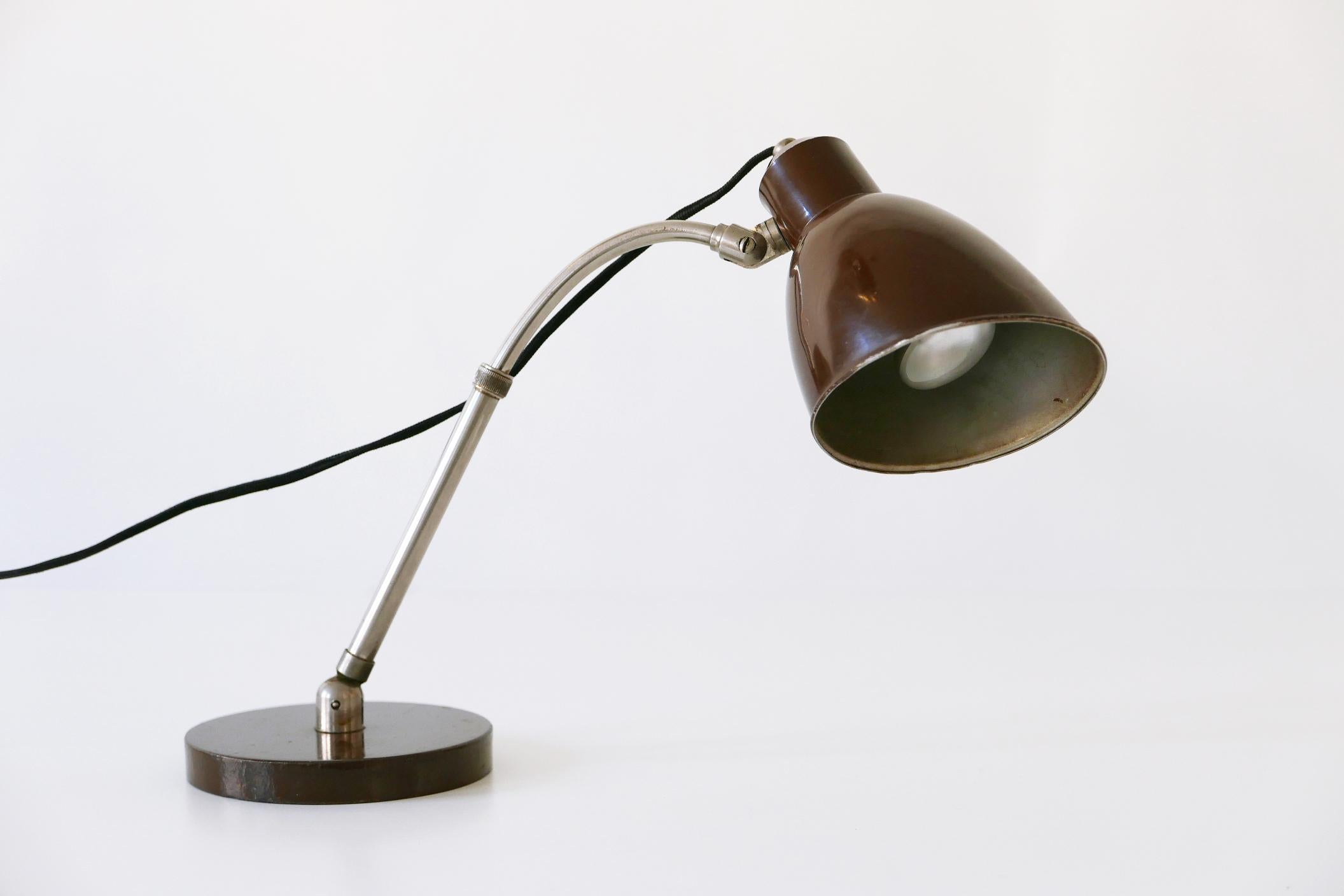 Rara lámpara de mesa Bauhaus 'Piccolo' de Christian Dell para Bünte & Remmler, años 30 en venta 1