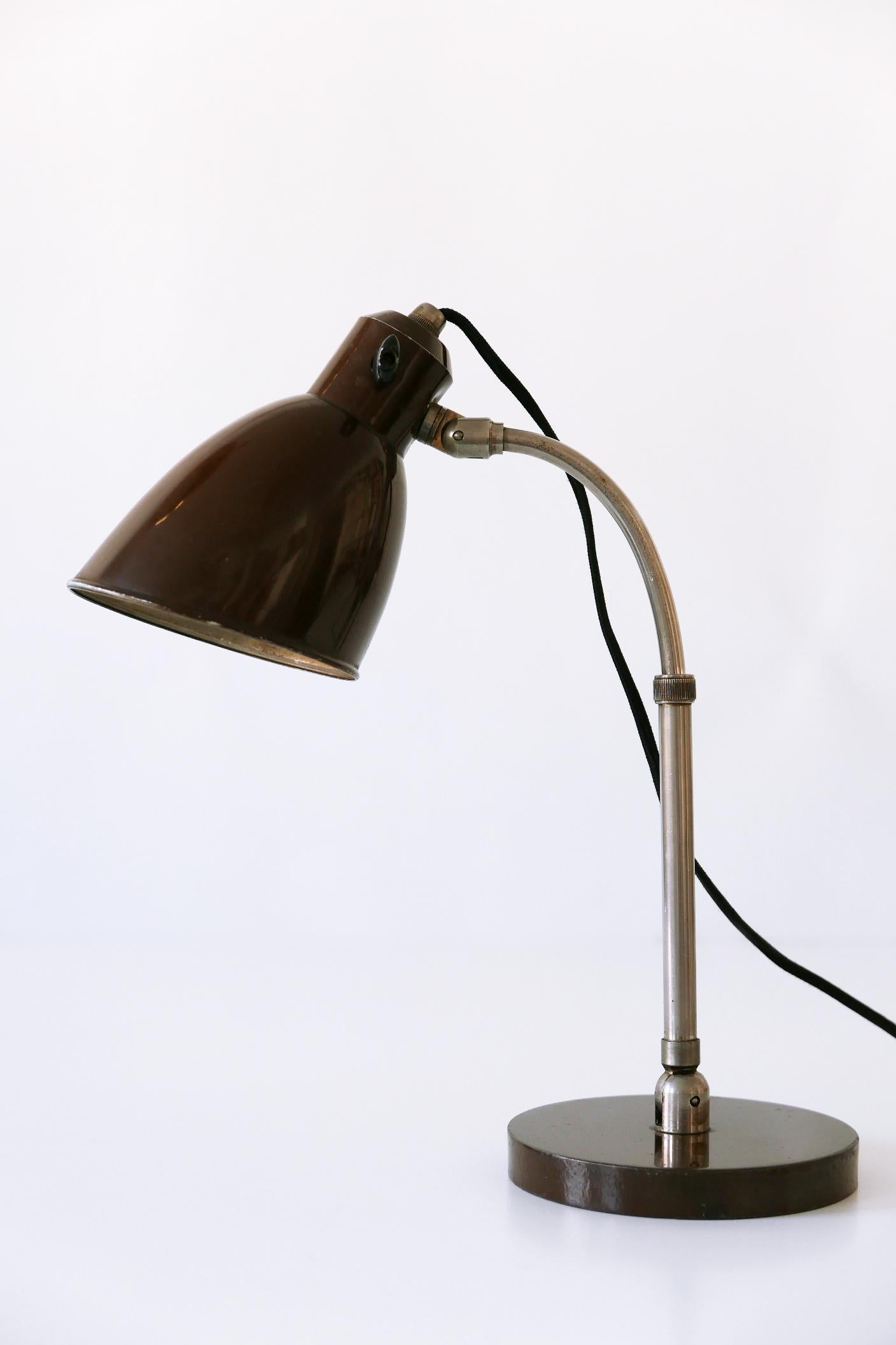 Rare Bauhaus Table Lamp 'Piccolo' by Christian Dell for Bünte & Remmler, 1930s For Sale 2