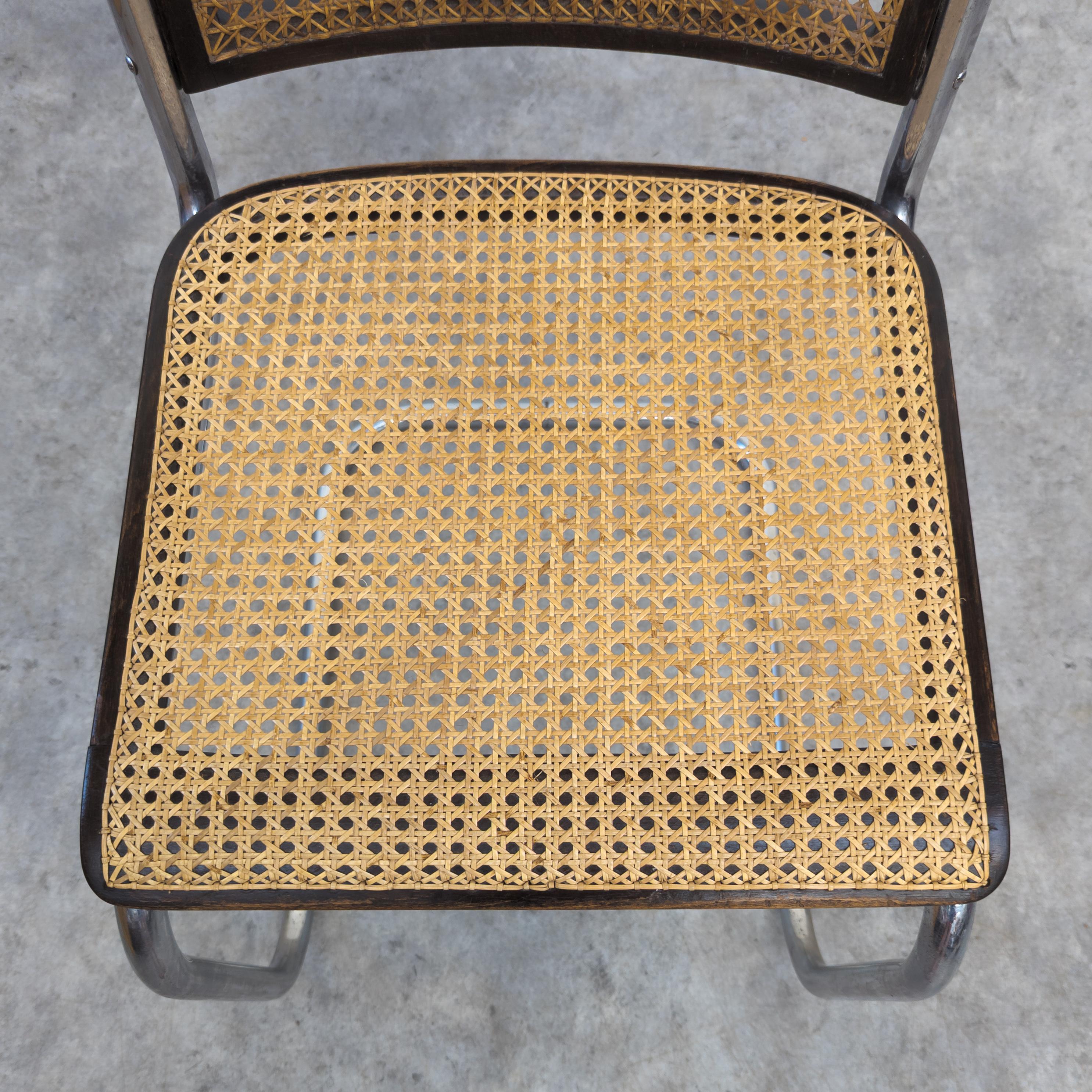 Rare fauteuil Bauhaus en acier tubulaire K 17 de Robert Slezák  en vente 5