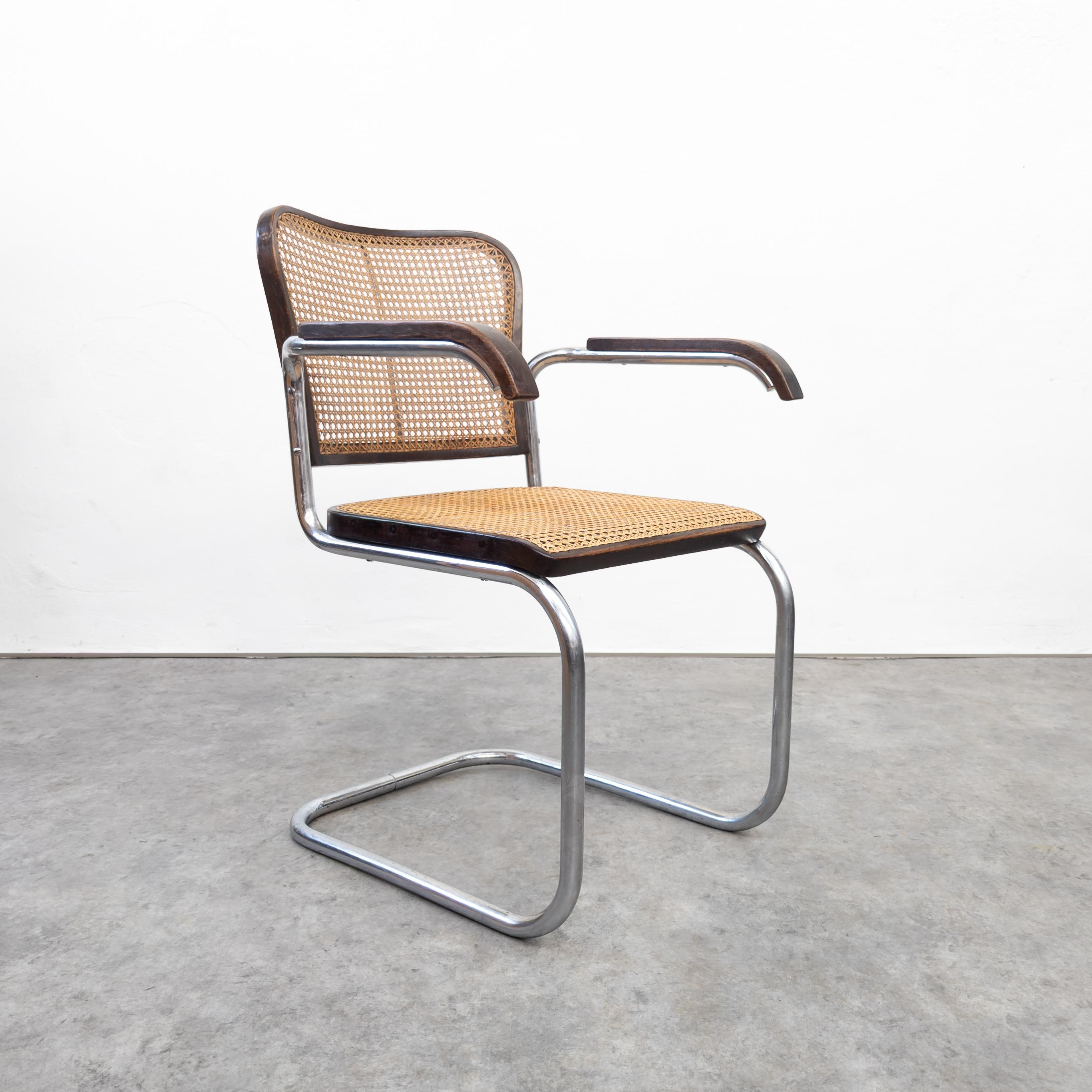 Tchèque Rare fauteuil Bauhaus en acier tubulaire K 17 de Robert Slezák  en vente