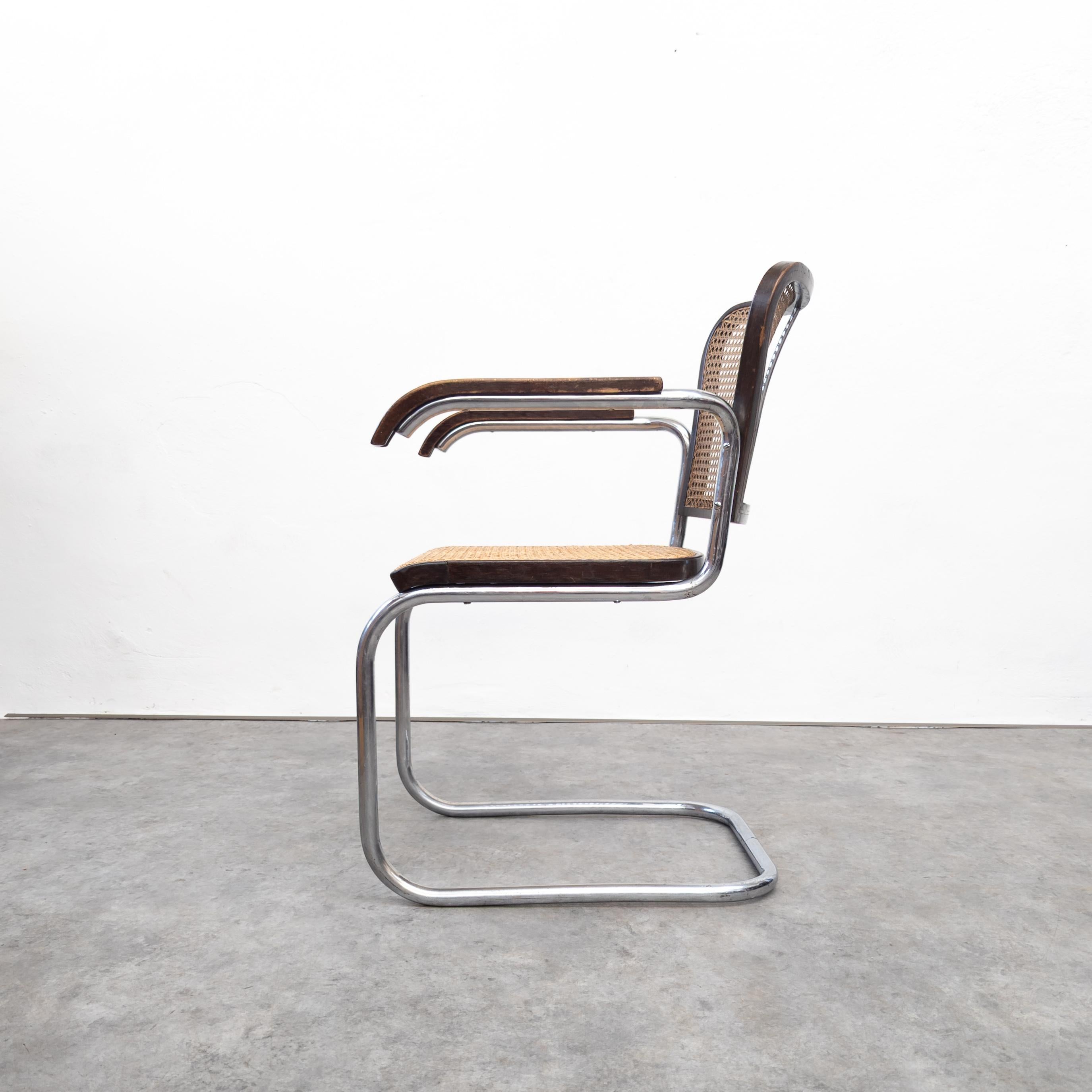 Rare fauteuil Bauhaus en acier tubulaire K 17 de Robert Slezák  Bon état - En vente à PRAHA 5, CZ