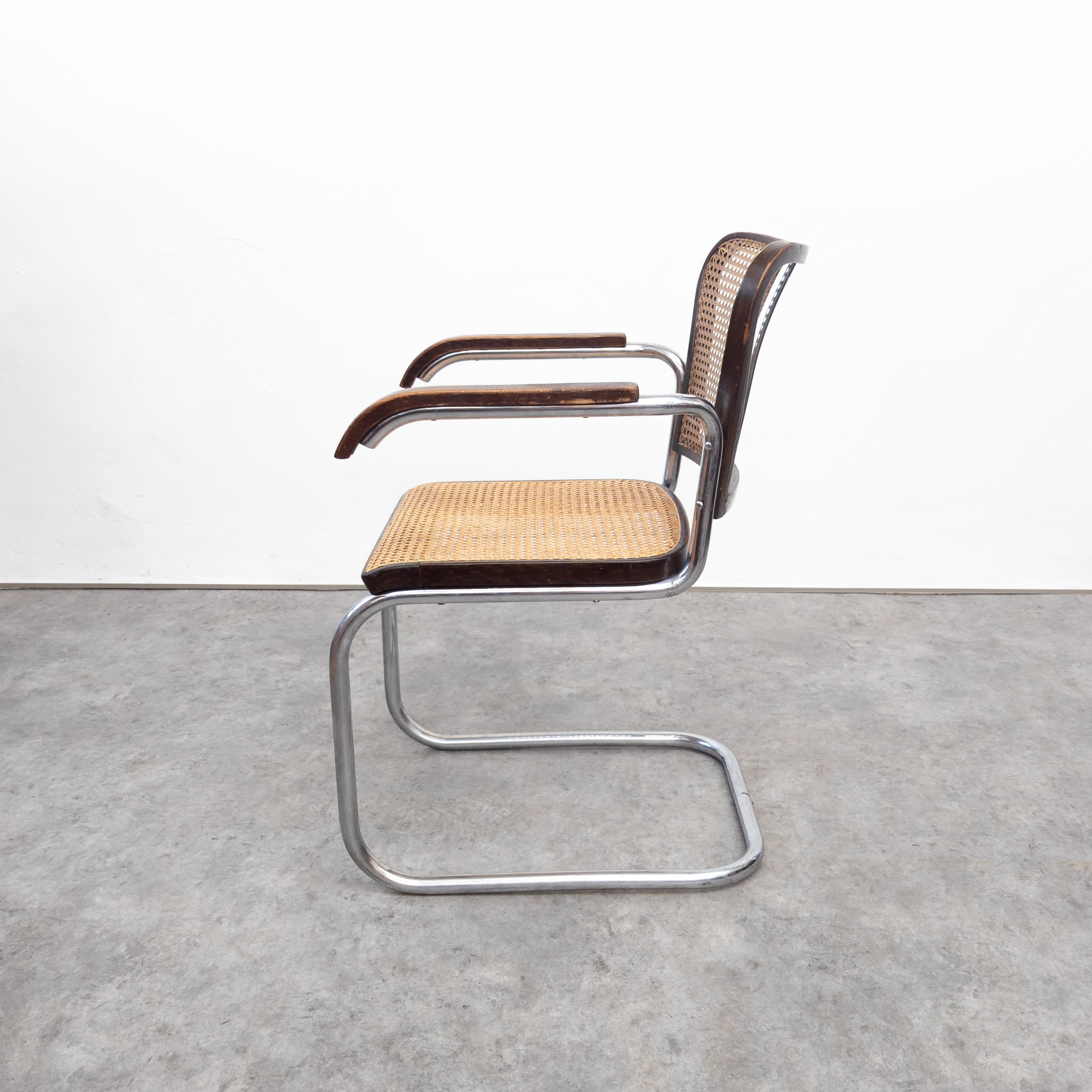 Rare fauteuil Bauhaus en acier tubulaire K 17 de Robert Slezák  en vente 1