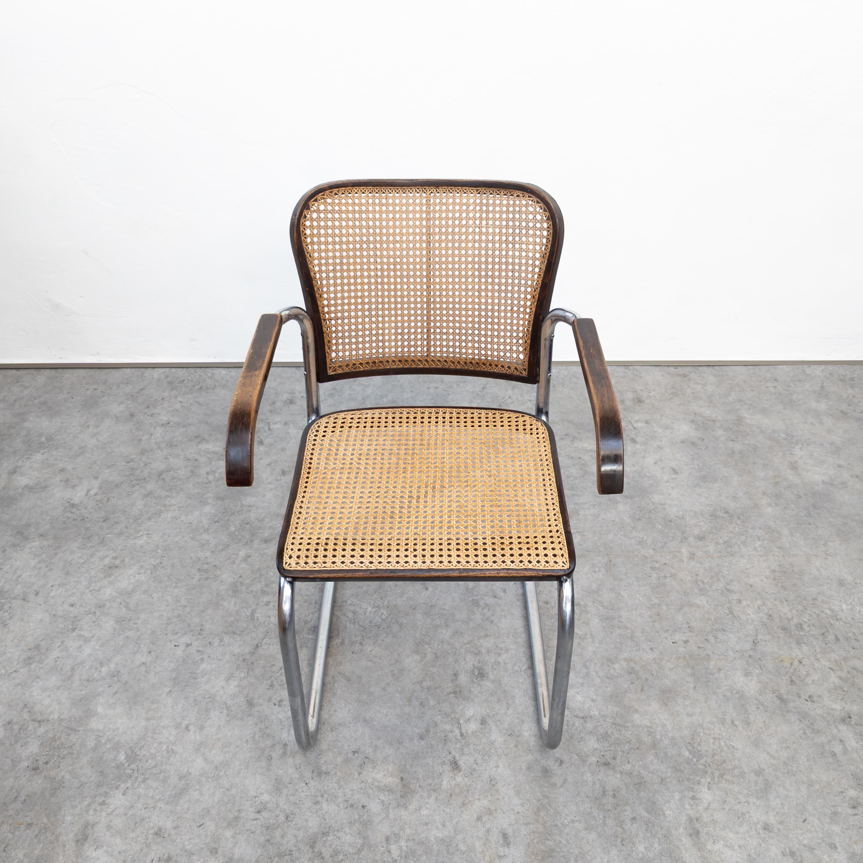 Rare fauteuil Bauhaus en acier tubulaire K 17 de Robert Slezák  en vente 3
