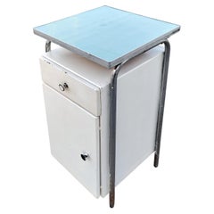 Rare Bauhuas Hospital Bedside Table or Nightstand, Yugoslavia, 1930s