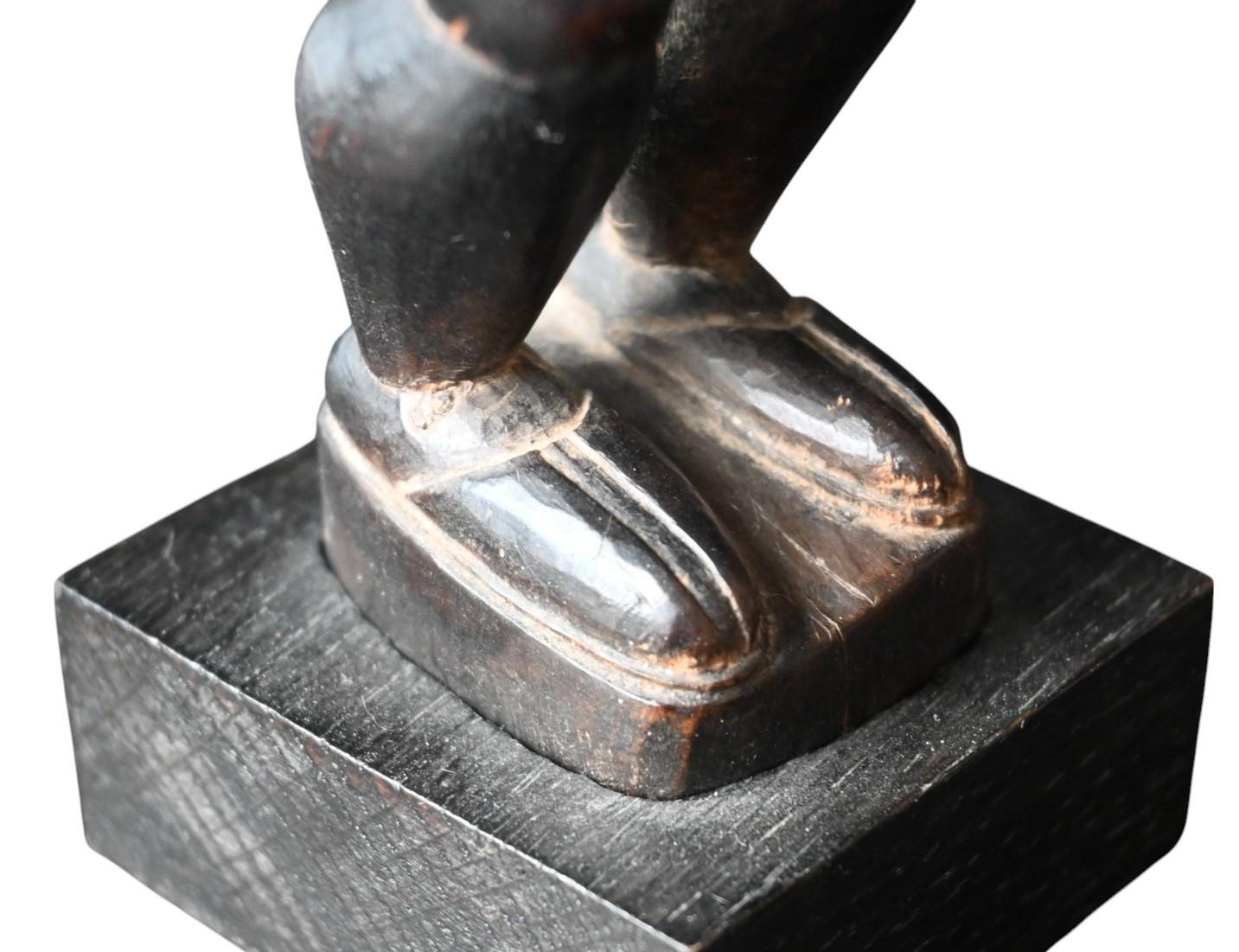 Seltene männliche Baule-Geistfigur (Blolo Bian) - frühes 20. Jahrhundert (Elfenbeinküste) im Angebot