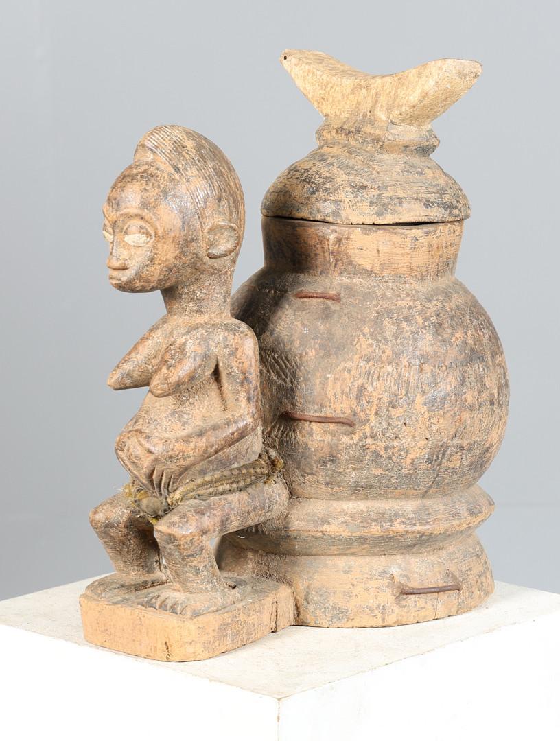 Ivoirien Rare boîte à oracle pour souris baoulé (Gnamien Kpan) Côte d'Ivoire, milieu du 20e siècle en vente