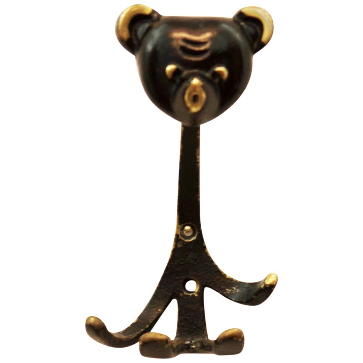 Rare Bear Wall Hook by Walter Bosse For Sale