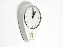 Rare, beautiful battery-operated Mid Century wall clock by Max Bill for Junghans