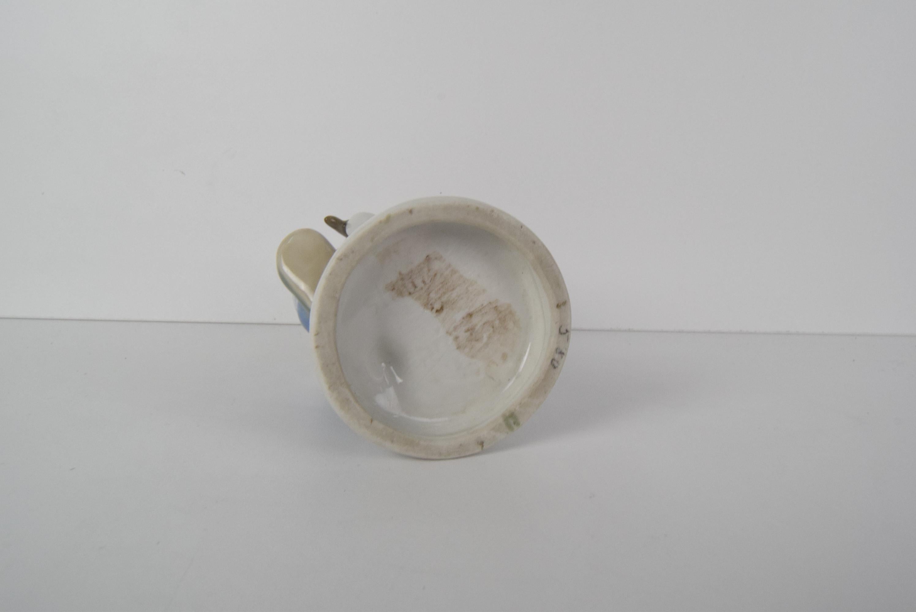 Rare Beautiful Design Porcelain Boy Figurine by Ella Strobach König/ ROYAL DUX For Sale 6