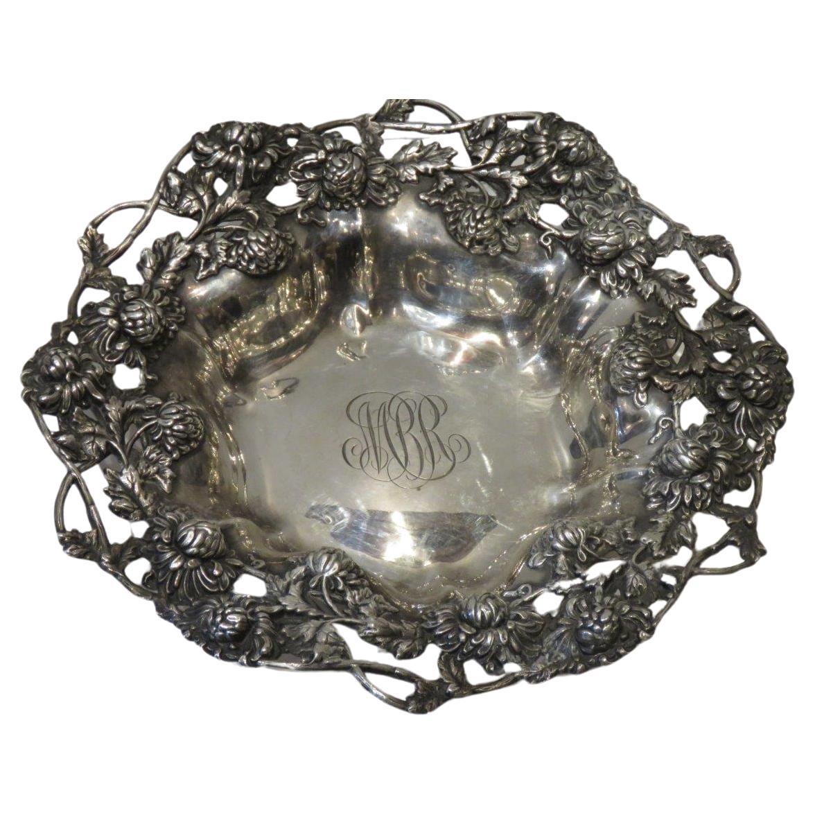 Magnifique compote Tazza de Spaulding & Co en argent sterling 925, datant du 19ème siècle en vente