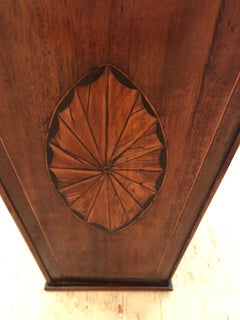 Rare & Beautiful Heirloom Mahogany Inlay Wall Candle Box with Slot on Top