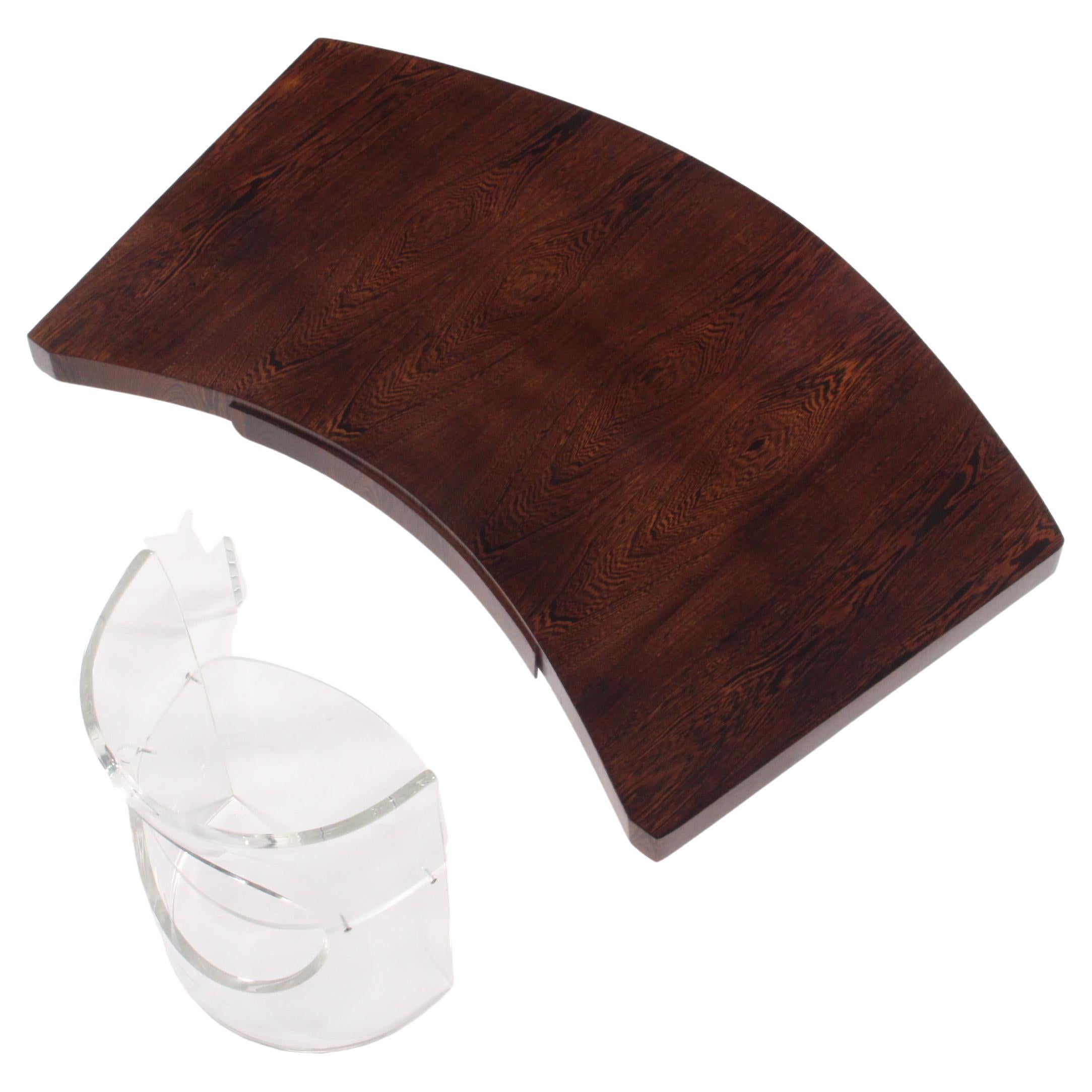 Rare, Beautiful Lucite 
Wenge Desk Attributed To Danish Designer Poul Nørreklit For Sale