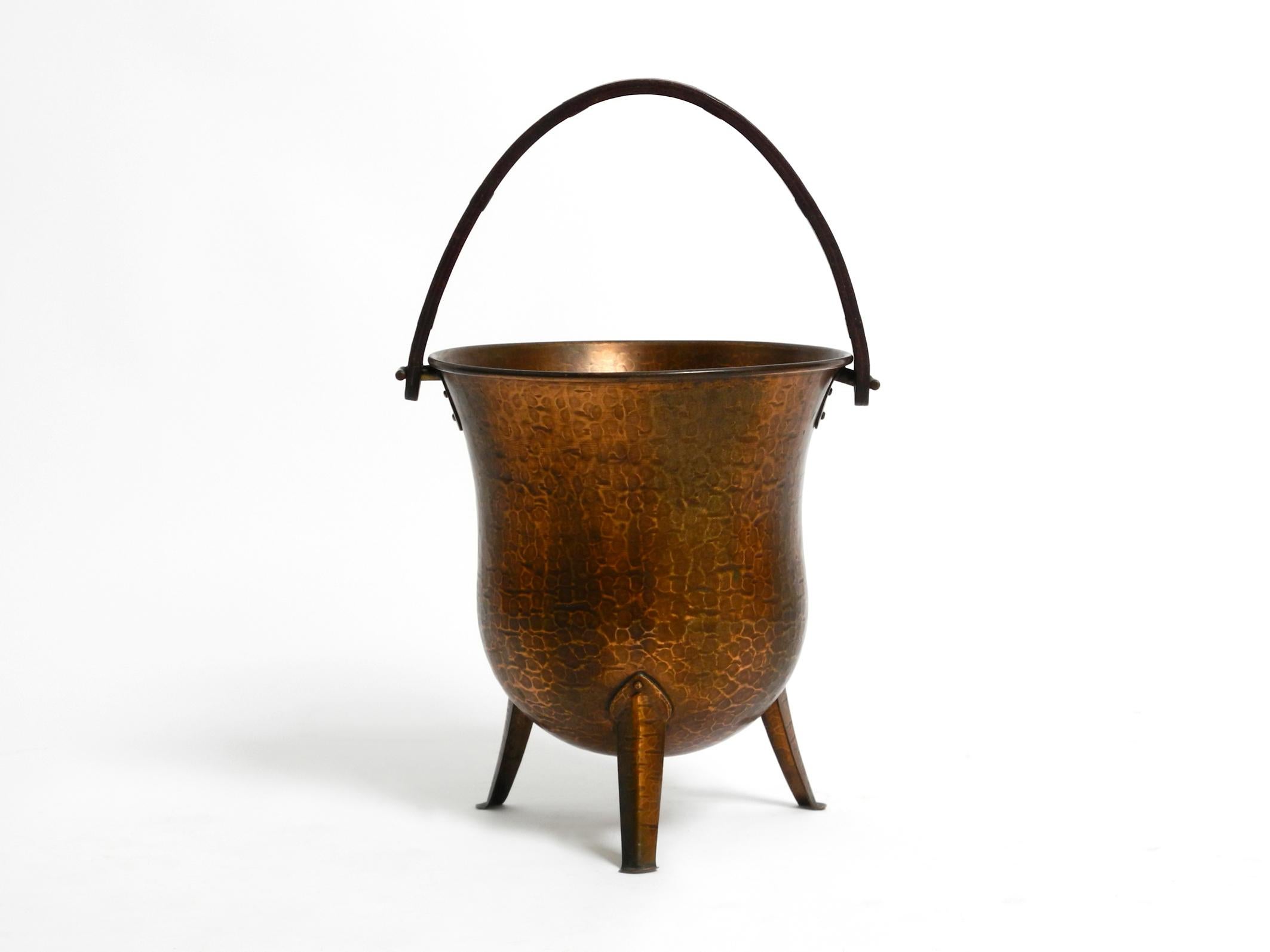 Rare Beautiful Midcentury Copper Champagne Wine Cooler by Harald Buchrucker For Sale 12