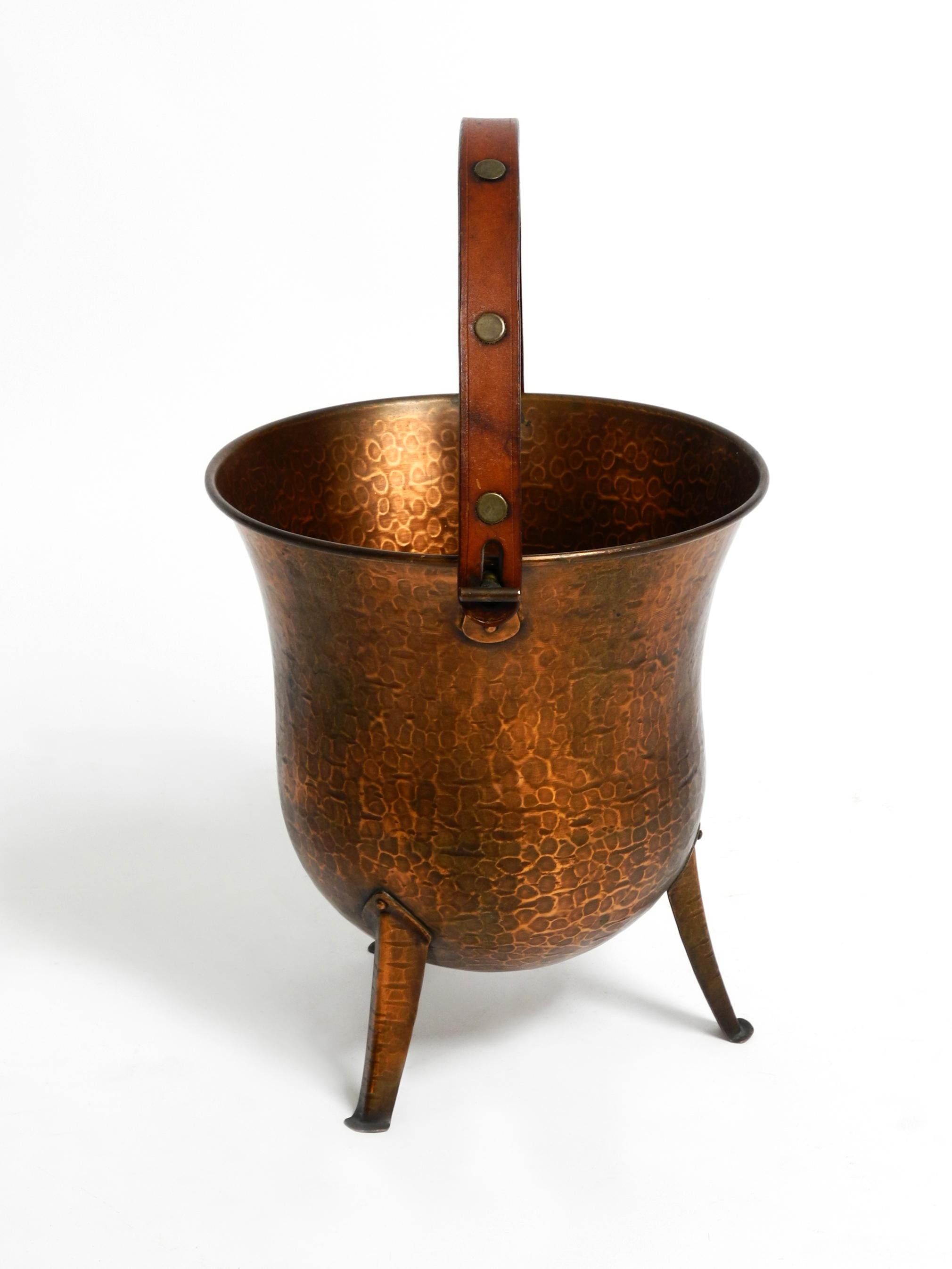 Rare Beautiful Midcentury Copper Champagne Wine Cooler by Harald Buchrucker For Sale 14