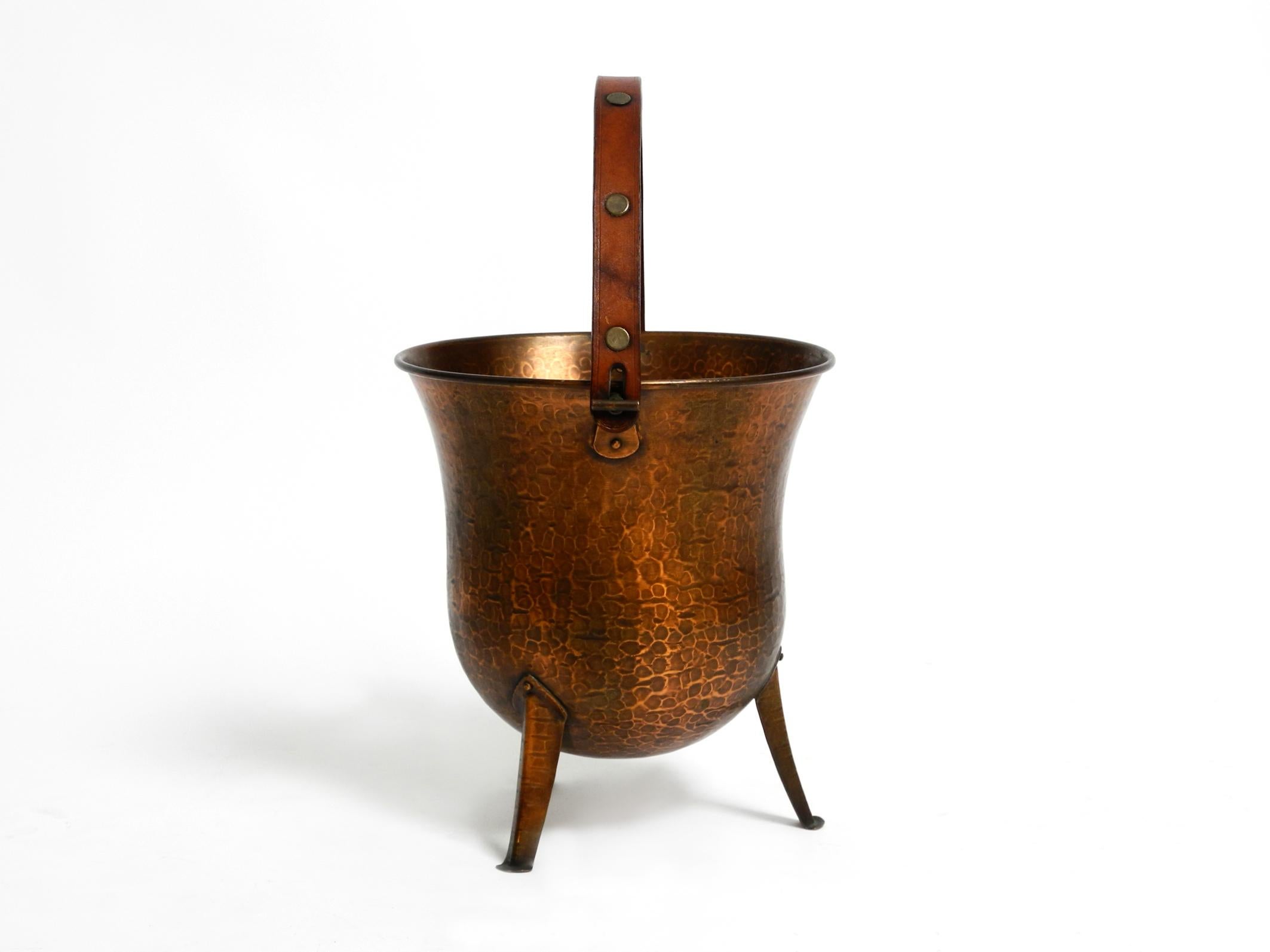 Mid-Century Modern Rare Beautiful Midcentury Copper Champagne Wine Cooler by Harald Buchrucker For Sale