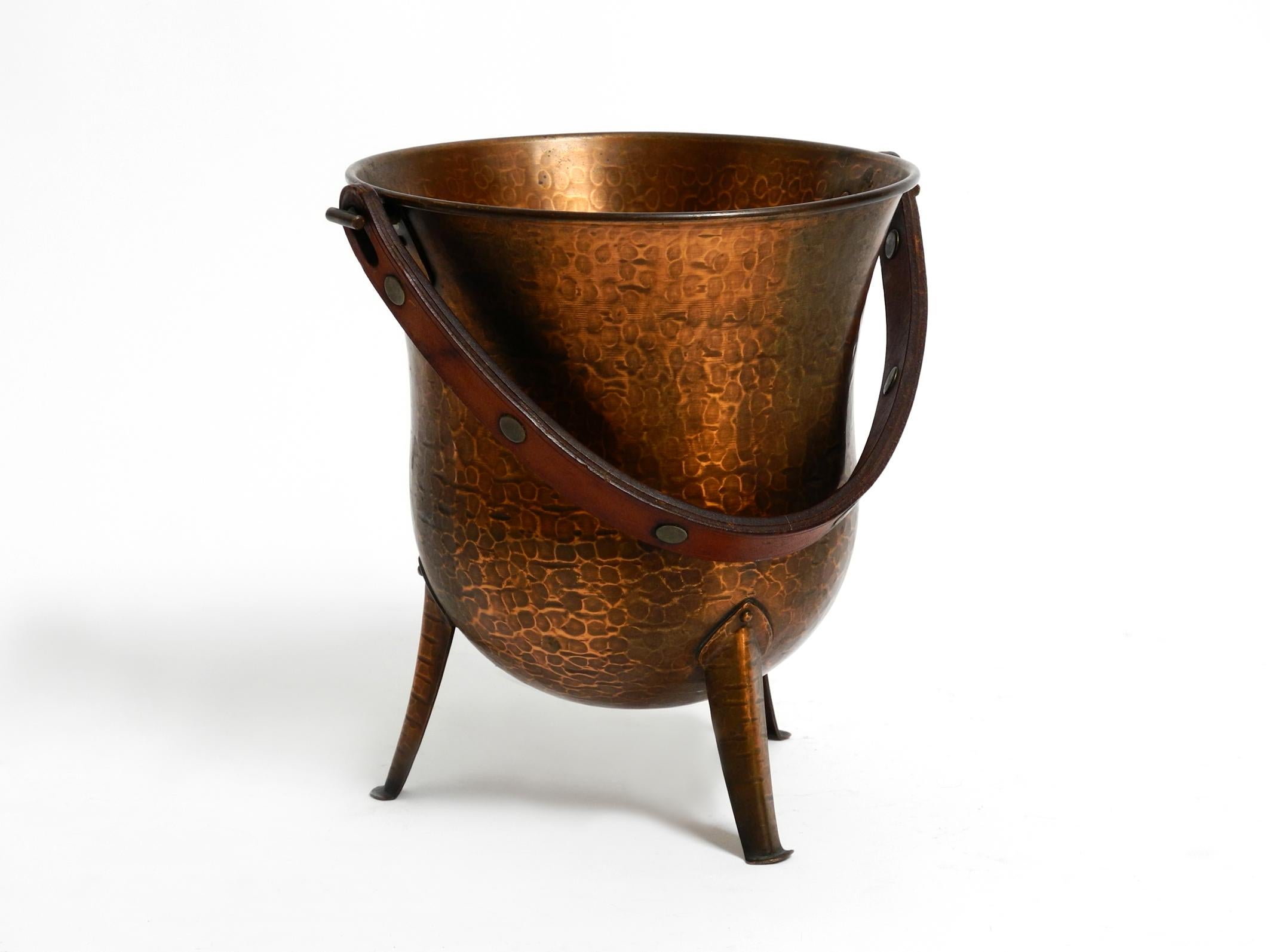 German Rare Beautiful Midcentury Copper Champagne Wine Cooler by Harald Buchrucker For Sale