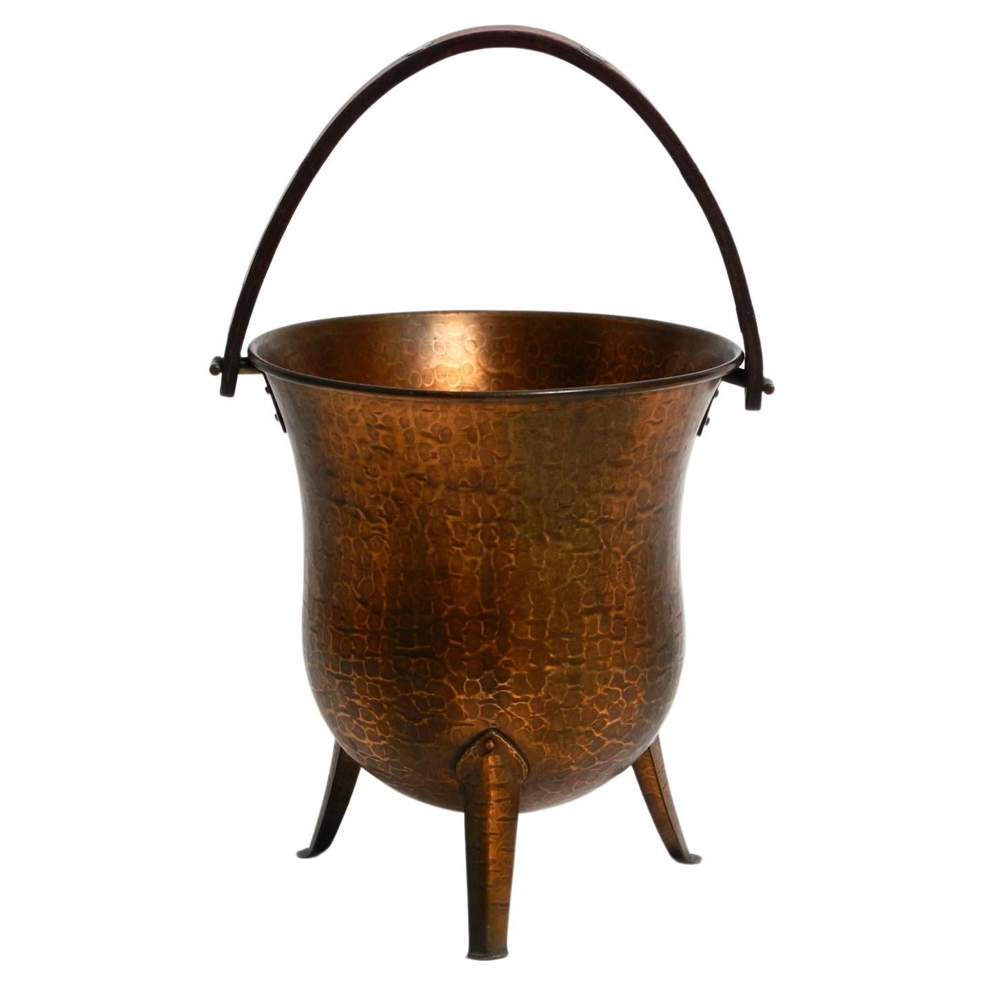Rare Beautiful Midcentury Copper Champagne Wine Cooler by Harald Buchrucker For Sale