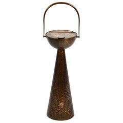 Rare, Beautiful Mid Century Copper Floor Standing Ashtray by Harald Buchrucker