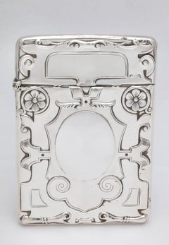 Rare Beautiful Sterling Silver Arts & Crafts Calling Card/Business Card Case