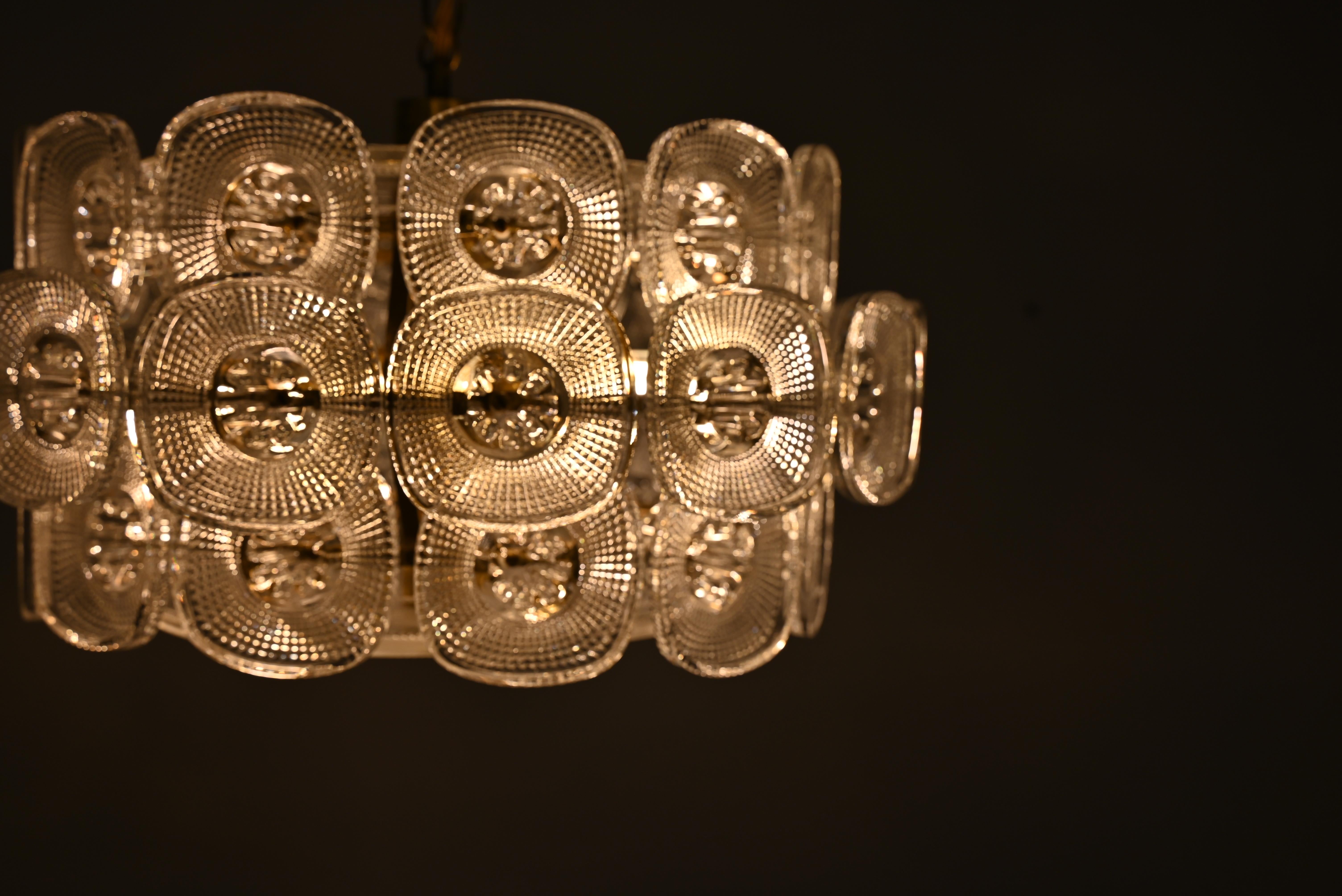 Rare Beautiful Vineta Chandelier by Kjell Blomberg from the 1960s For Sale 8