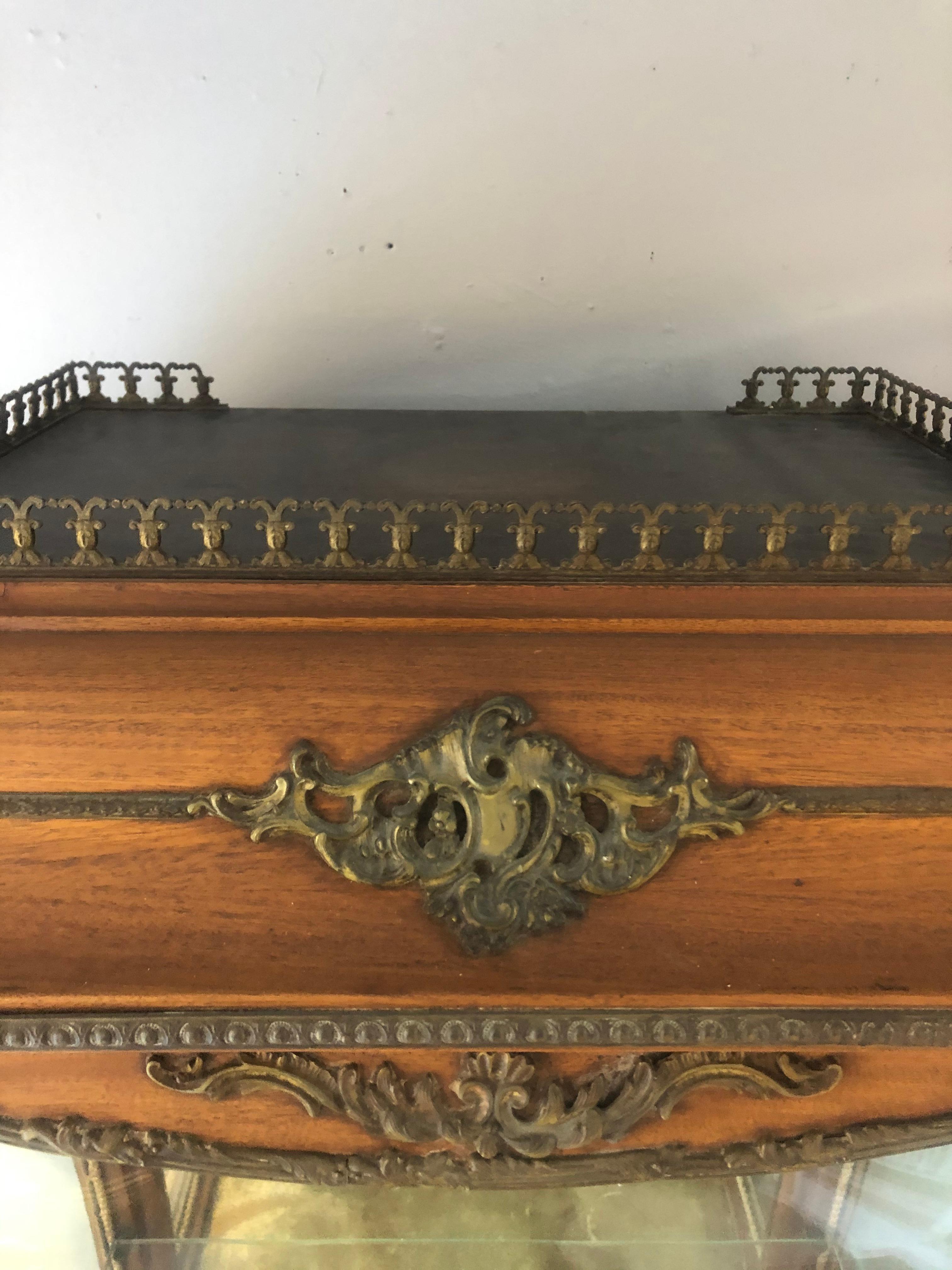 Rare Beauty 19th Century Edwardian Curio Vitrine Display Cabinet 7