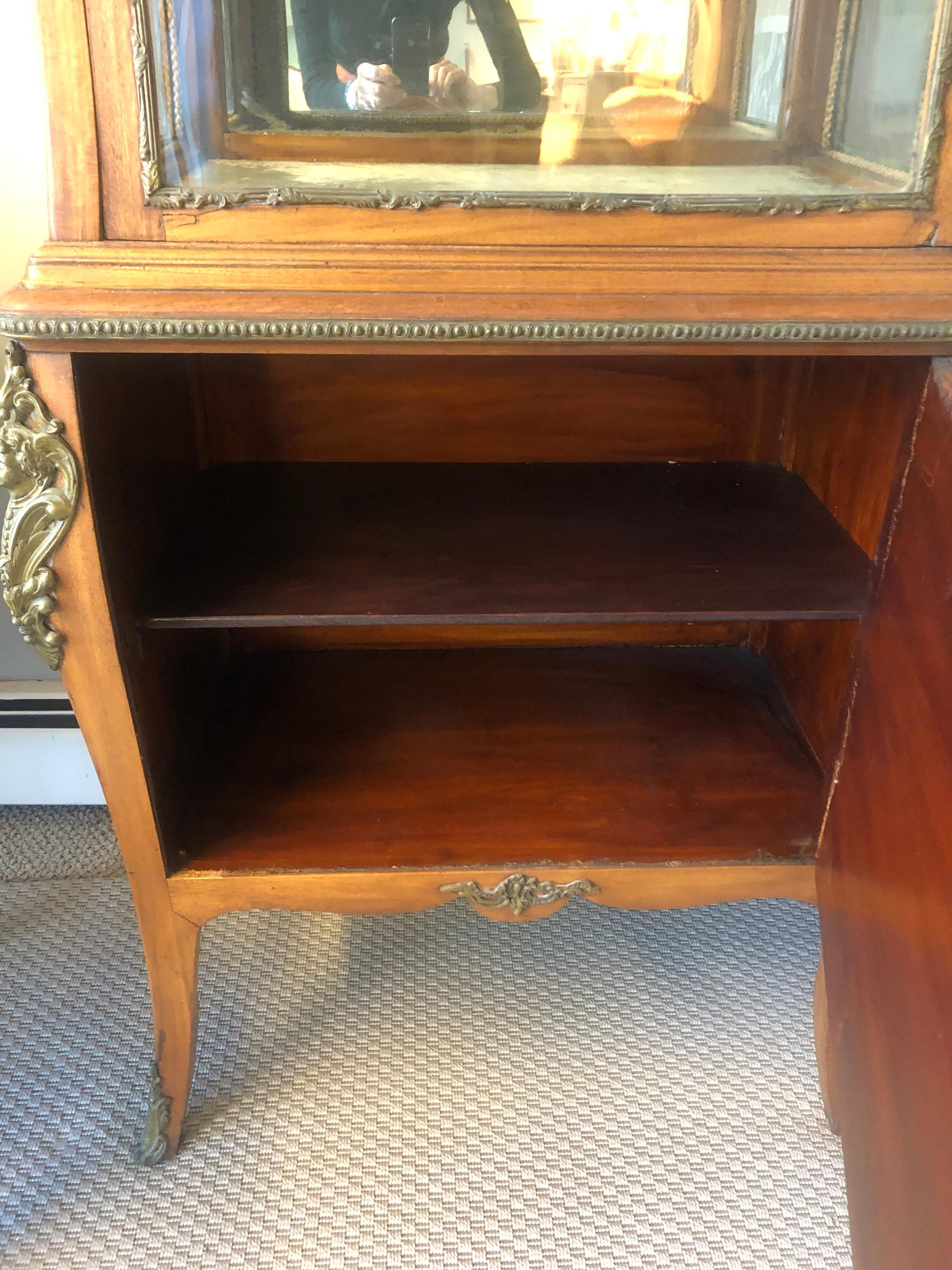 Rare Beauty 19th Century Edwardian Curio Vitrine Display Cabinet 3