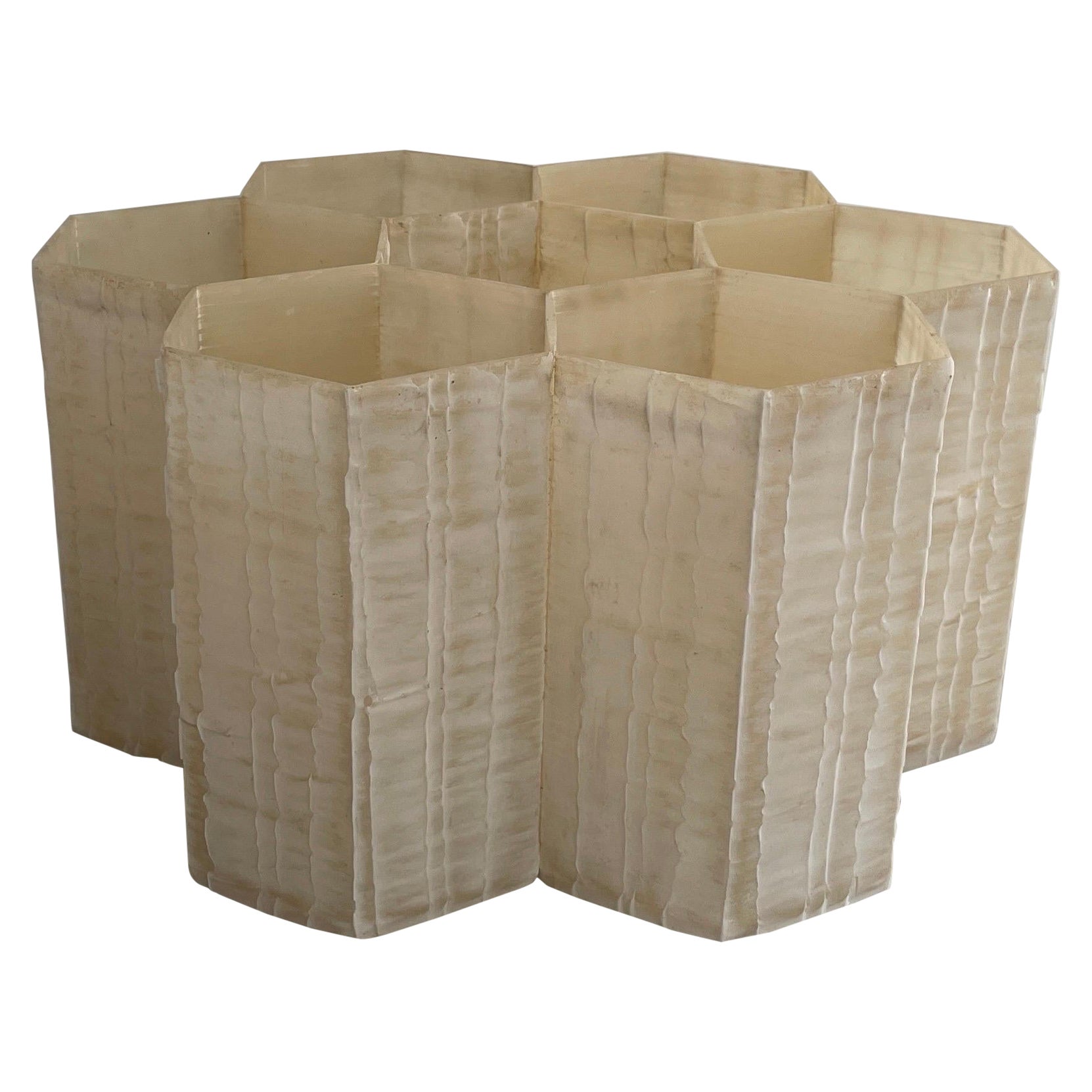 Rare Bee Honeycomb Design Fiberglass Flush Mount Light, 1960s, Allemagne